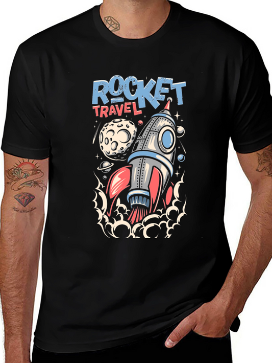 Rocket Travel T-Shirt - Space Adventure Tee