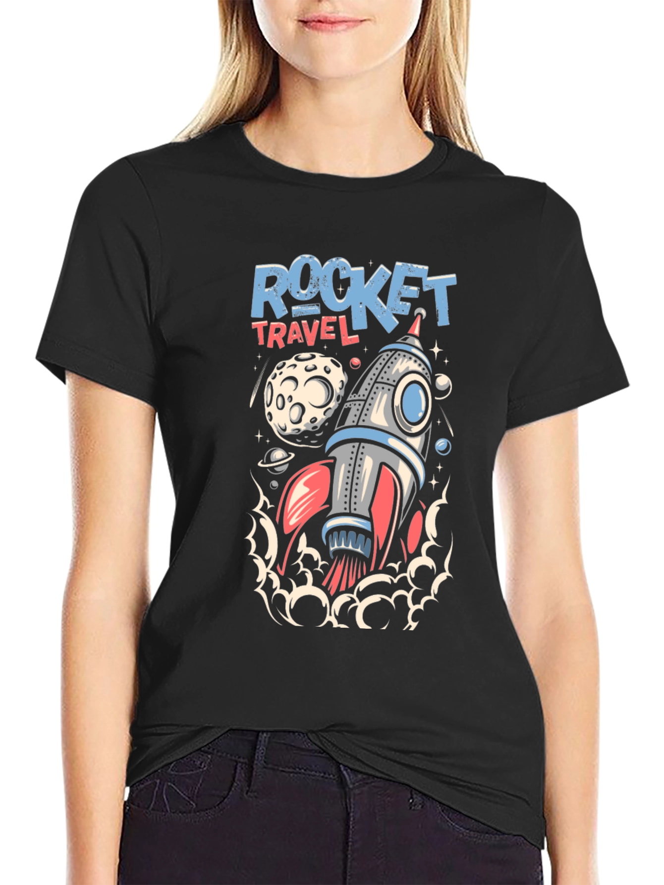 Rocket Travel T-Shirt - Space Adventure Tee