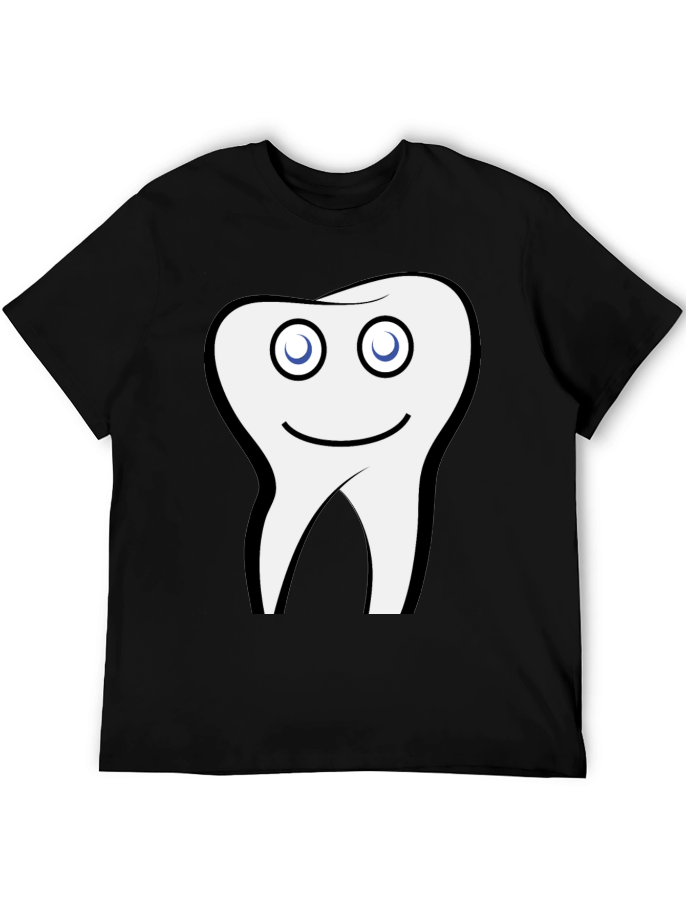 Funny Tooth Graphic Black T-Shirt