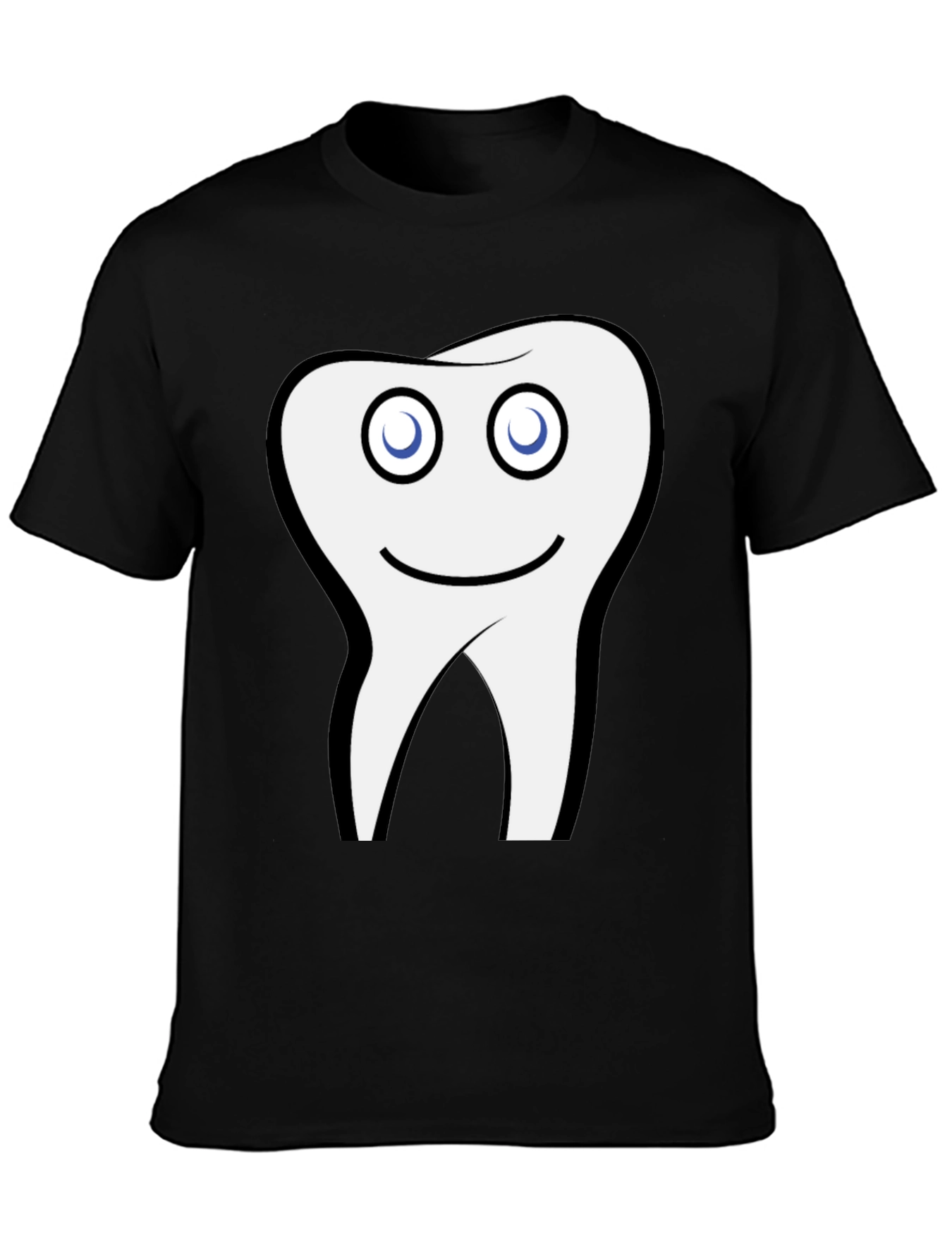 Funny Tooth Graphic Black T-Shirt