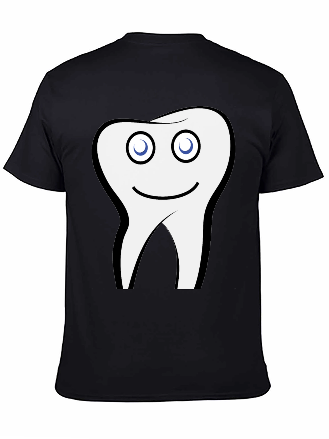 Funny Tooth Graphic Black T-Shirt