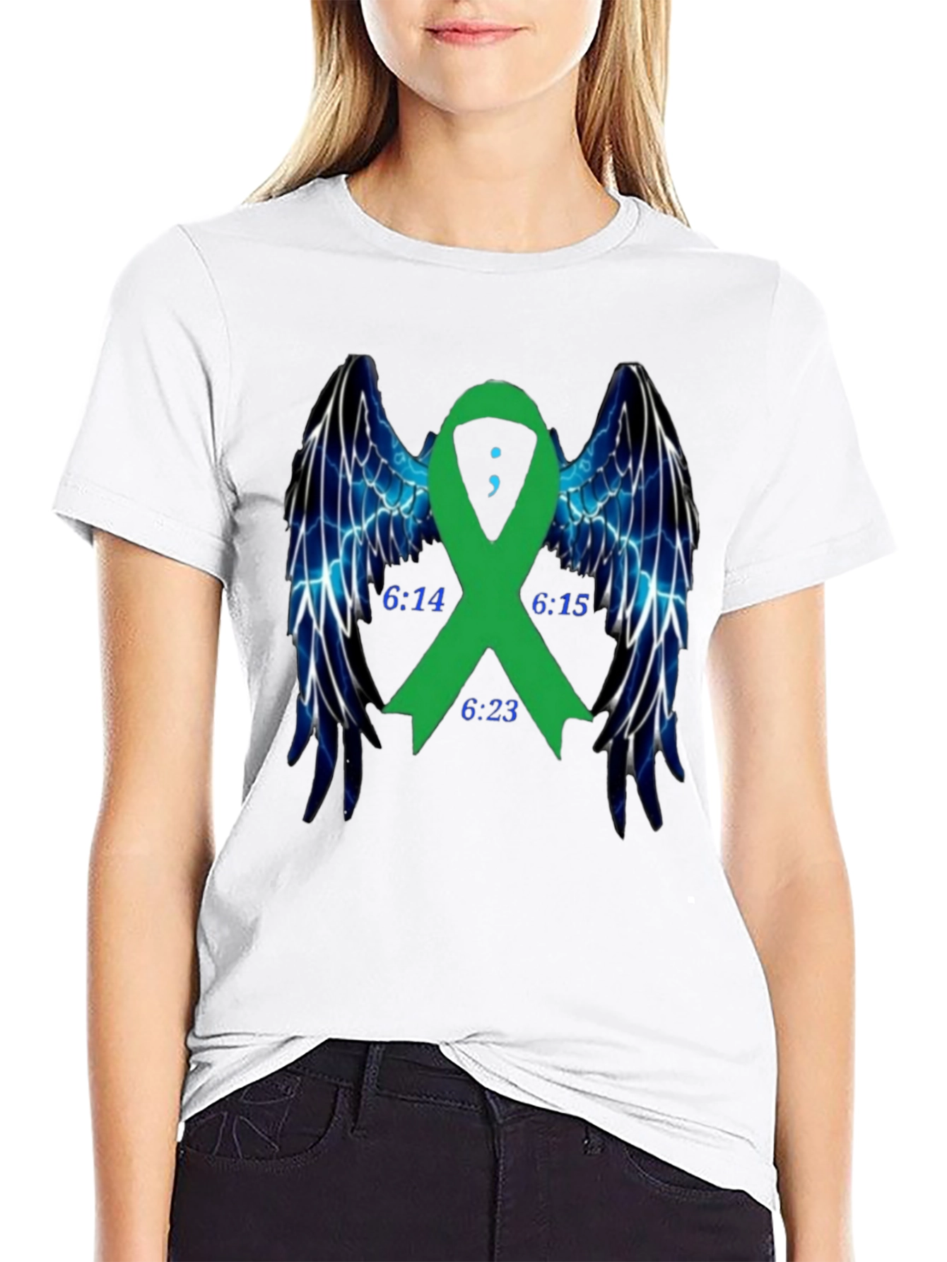 Wings & Ribbon T-Shirt: Hope & Remembrance
