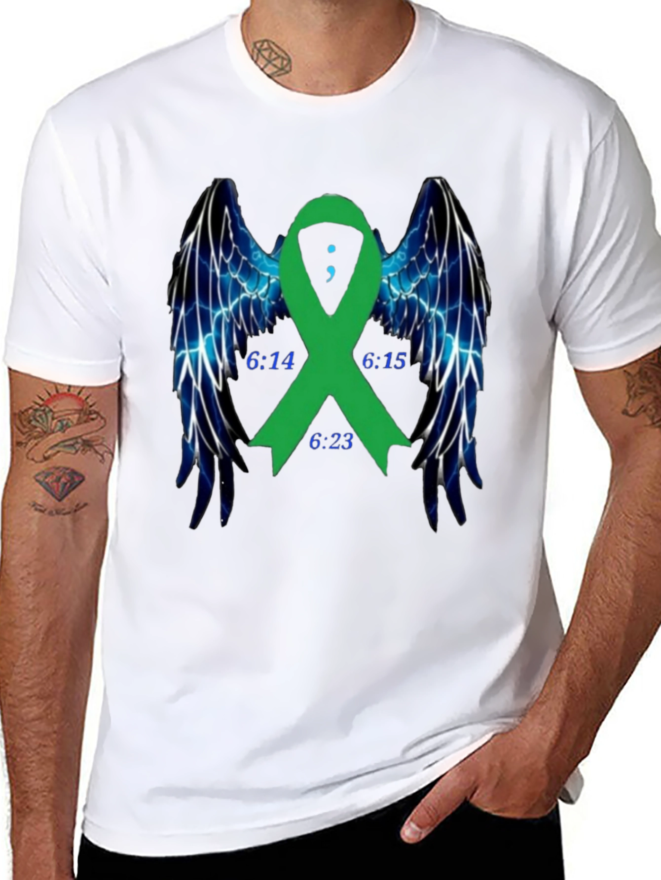 Wings & Ribbon T-Shirt: Hope & Remembrance