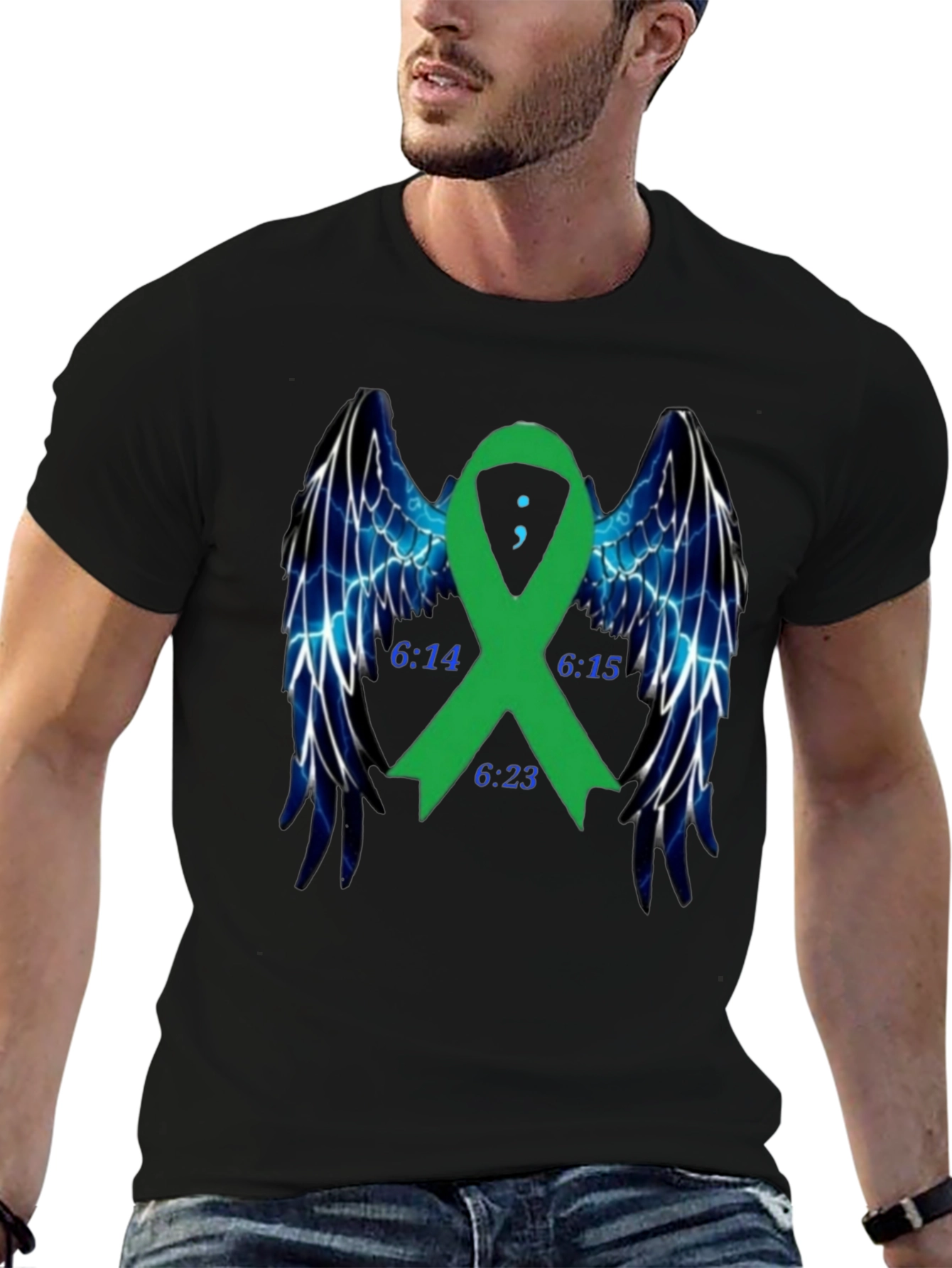 Wings & Ribbon T-Shirt: Hope & Remembrance