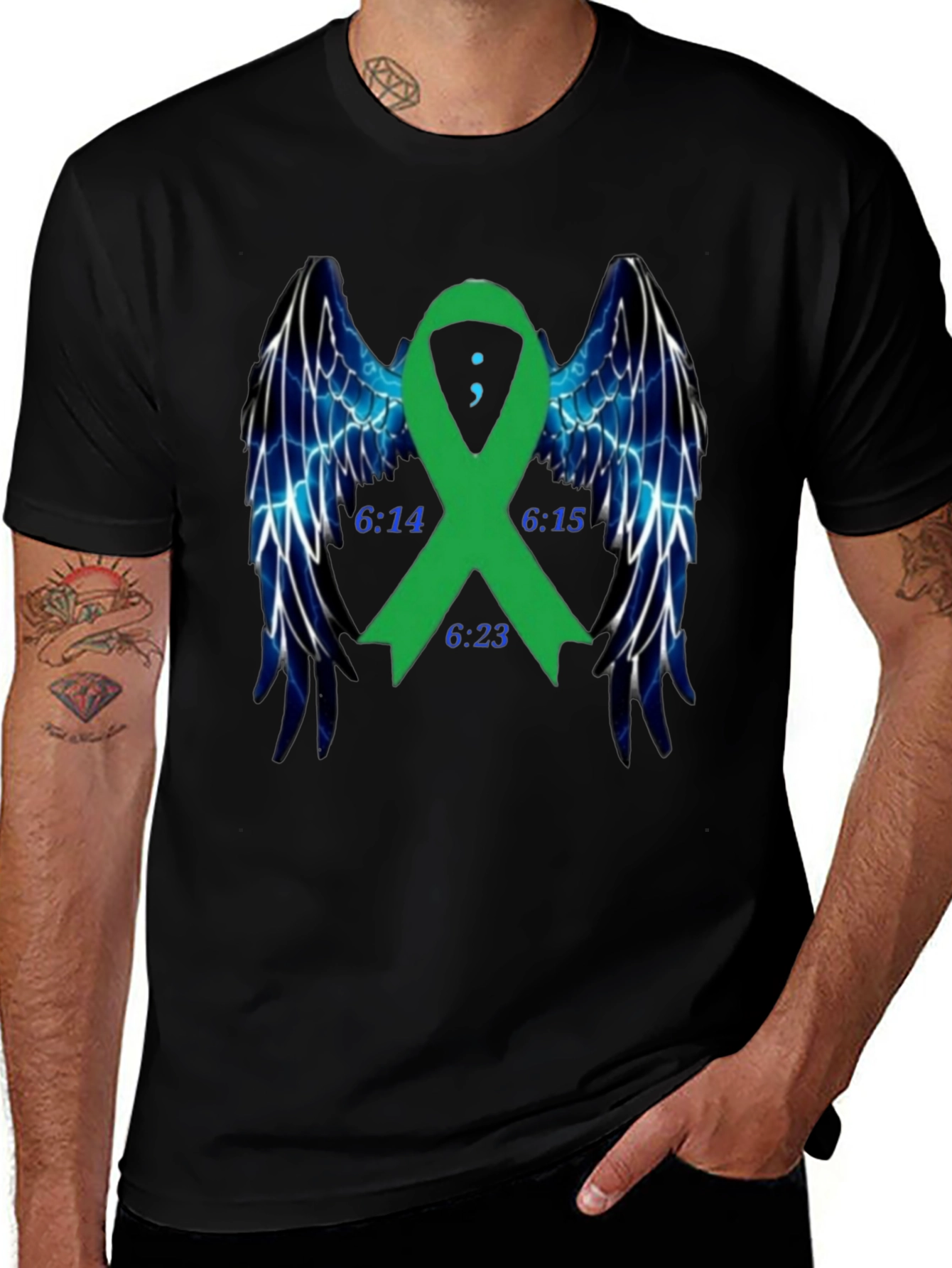 Wings & Ribbon T-Shirt: Hope & Remembrance
