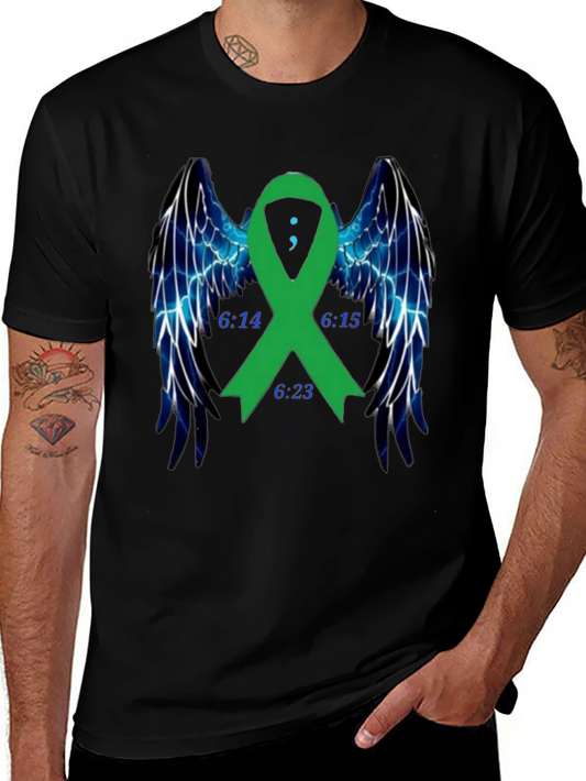 Wings & Ribbon T-Shirt: Hope & Remembrance