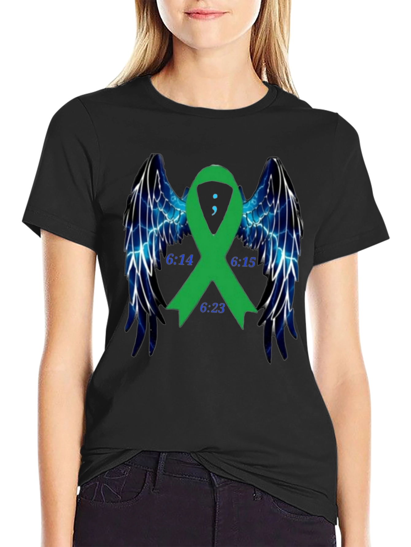 Wings & Ribbon T-Shirt: Hope & Remembrance