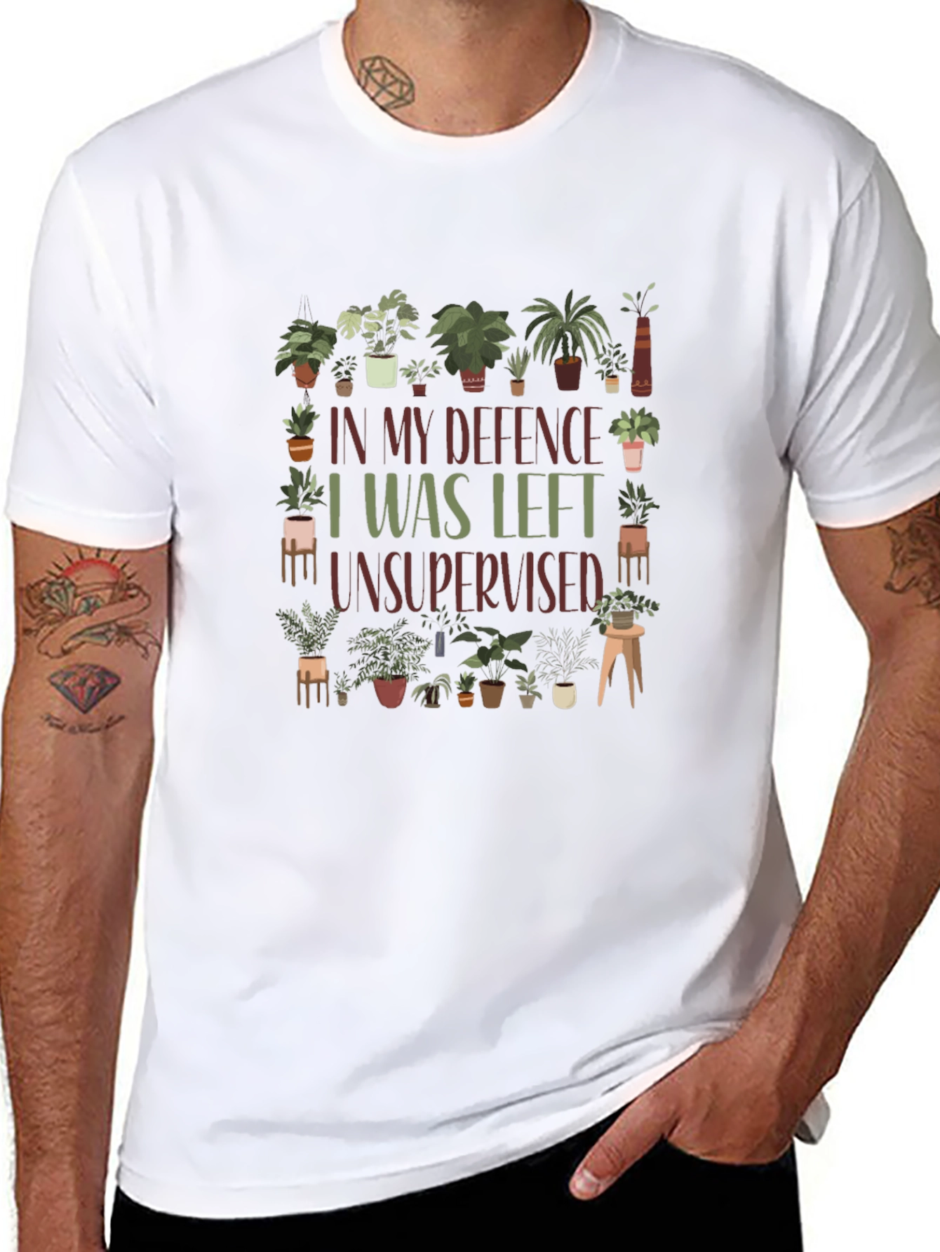 Funny Plant Lover T-Shirt - I Was Left Unsupervised