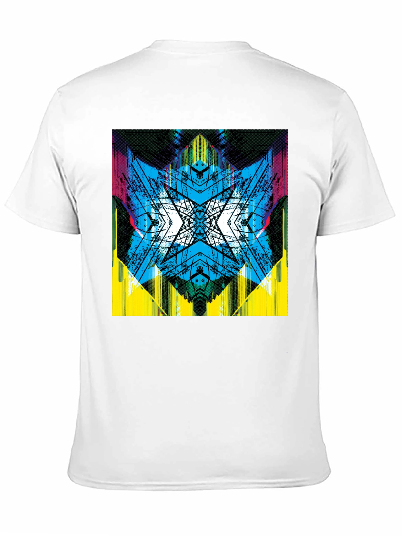 Abstract Graphic Print Tee - Vibrant Black T-Shirt