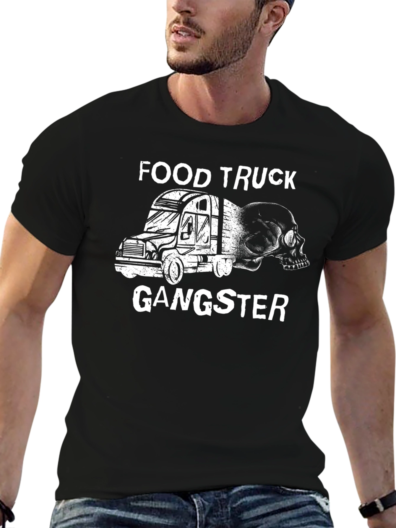 Food Truck Gangster T-Shirt - Black Graphic Tee
