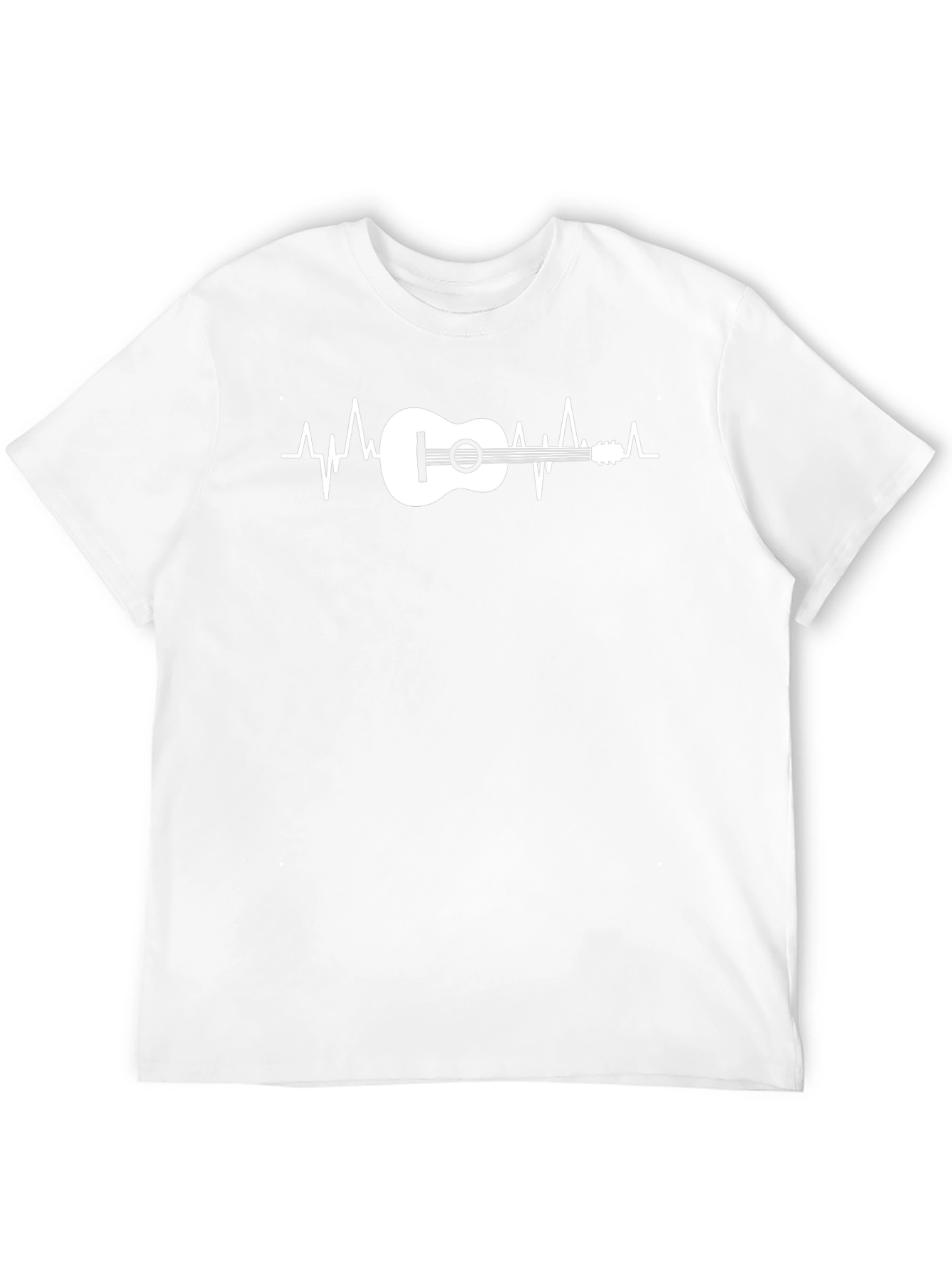 Guitar Heartbeat Graphic Tee - Black