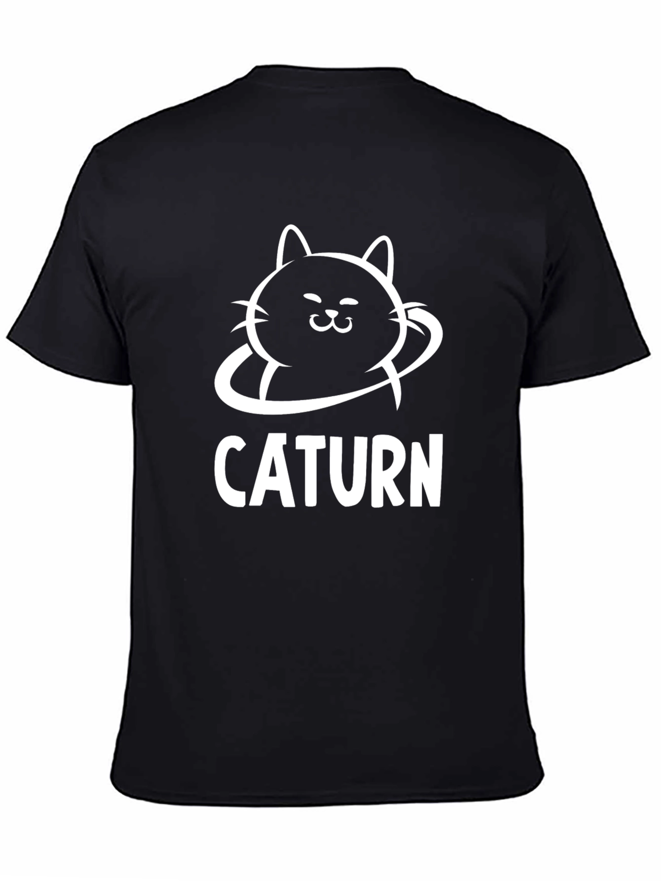 Caturm Graphic Tee - Cat Saturn Pun T-Shirt