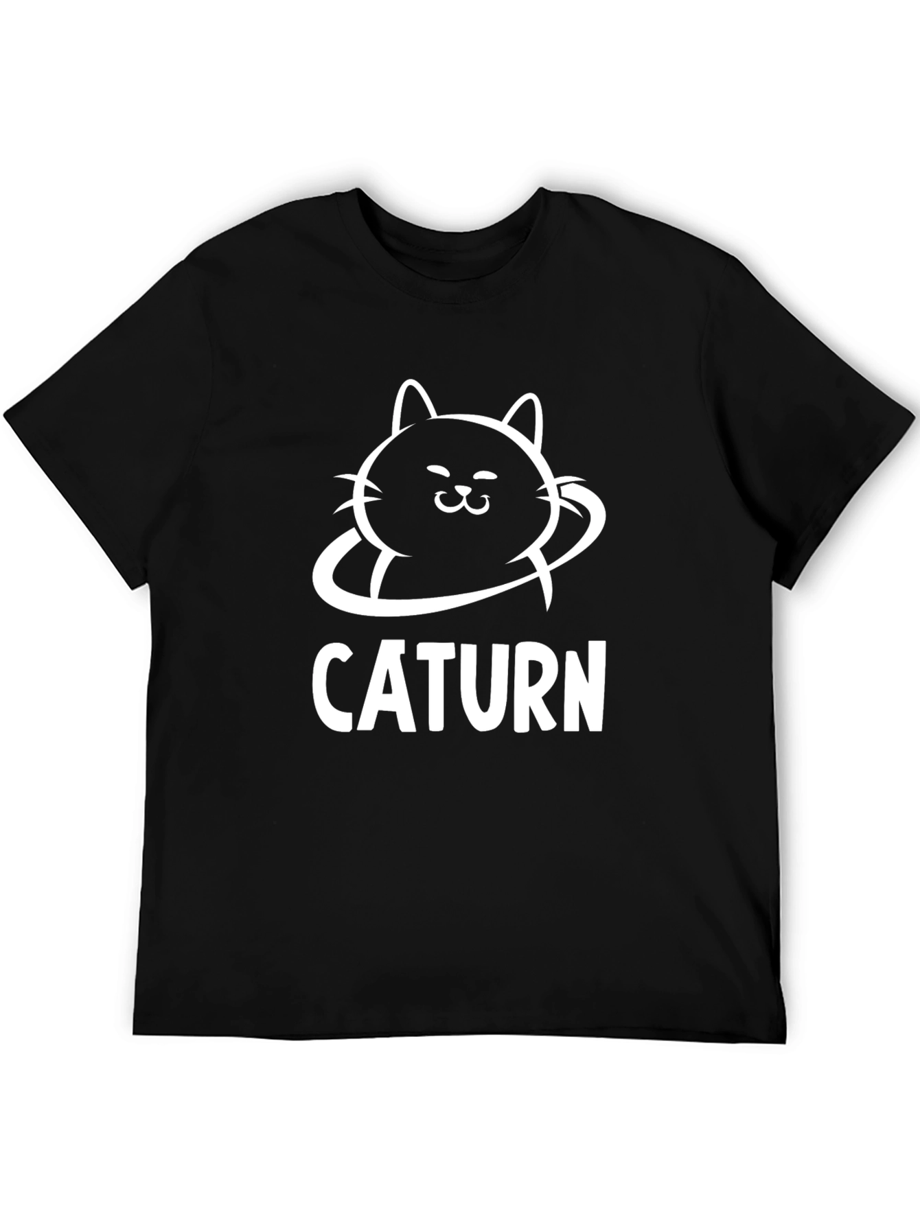 Caturm Graphic Tee - Cat Saturn Pun T-Shirt