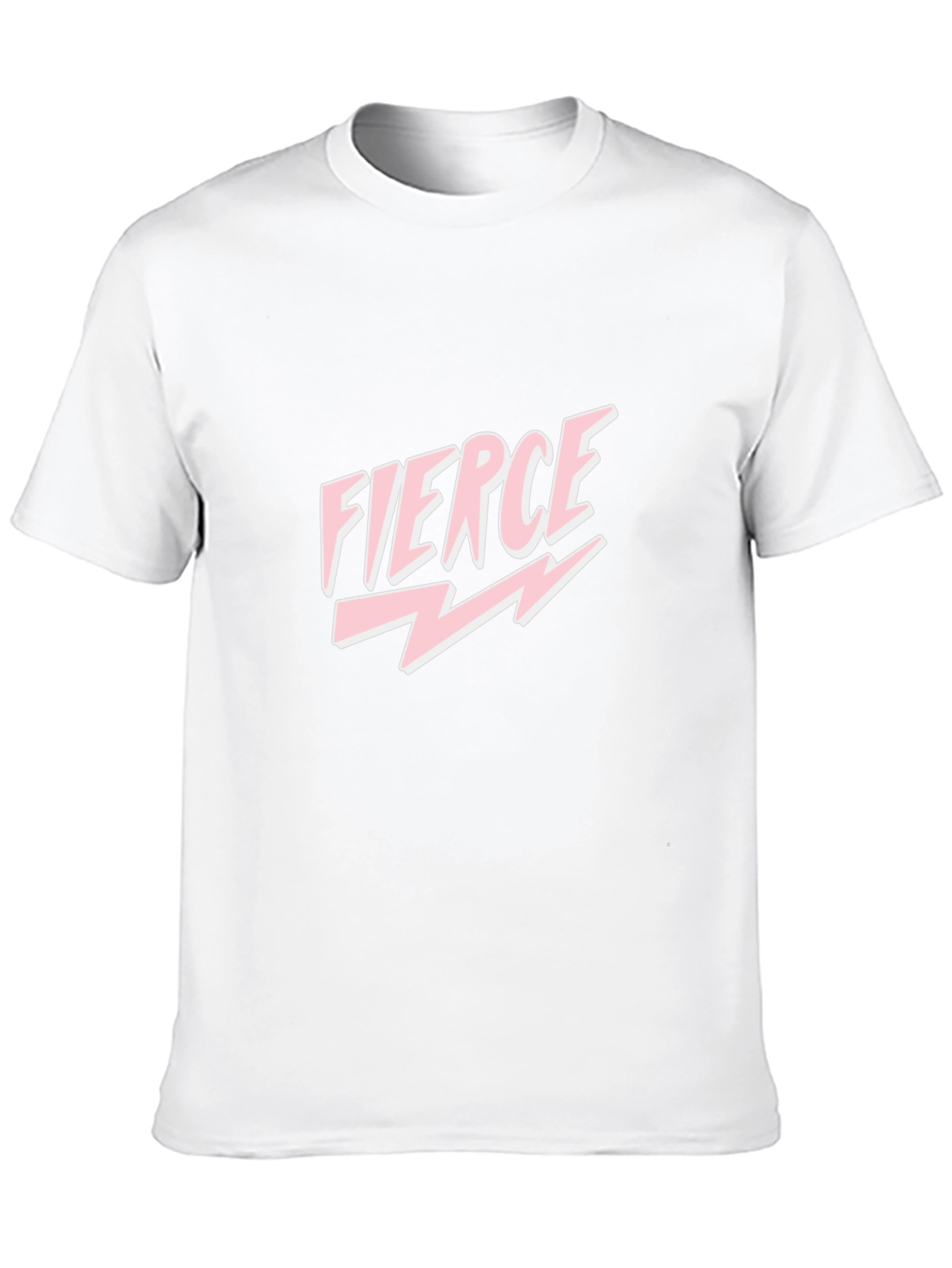 Fierce Graphic Print Tee - Black Cotton Blend Unisex