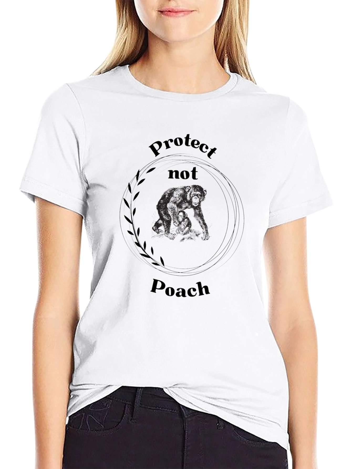 Protect Not Poach Graphic Tee - Conservation T-Shirt