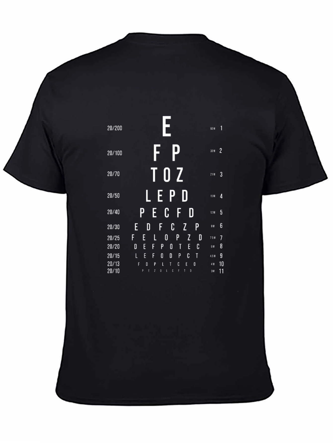 Eye Chart T-Shirt - Vision Test Tee