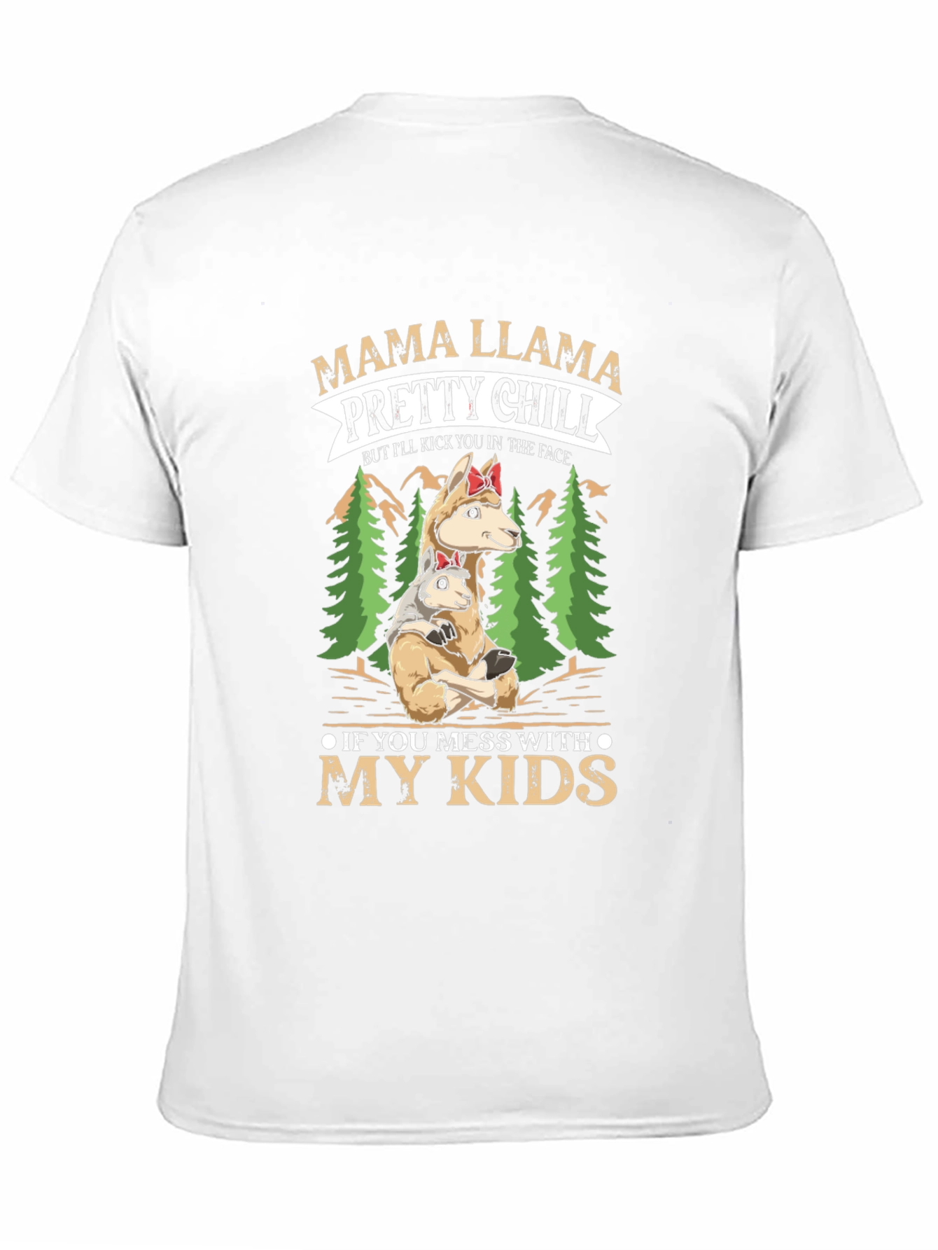Mama Llama Graphic T-Shirt - Protective Mother Design