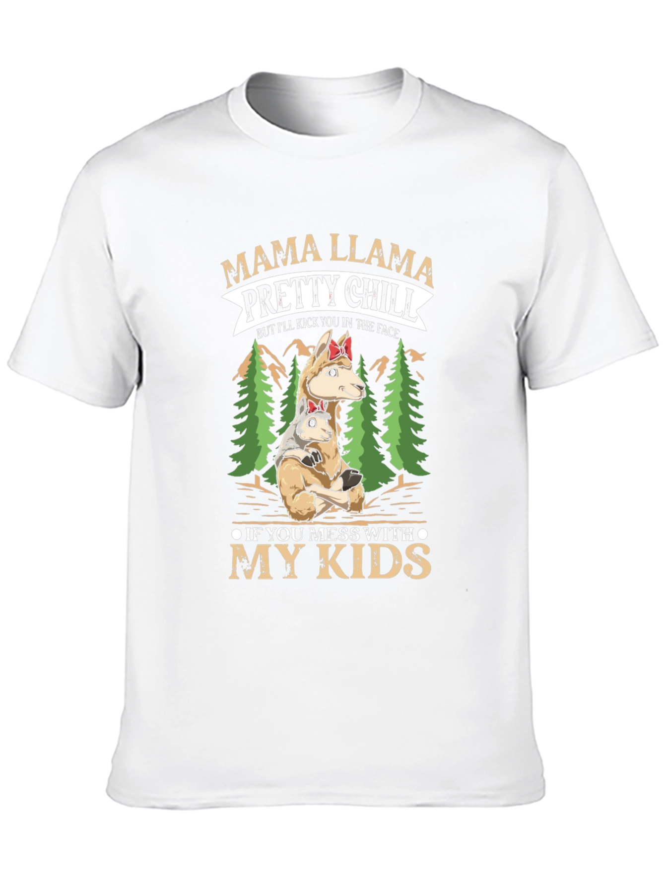 Mama Llama Graphic T-Shirt - Protective Mother Design