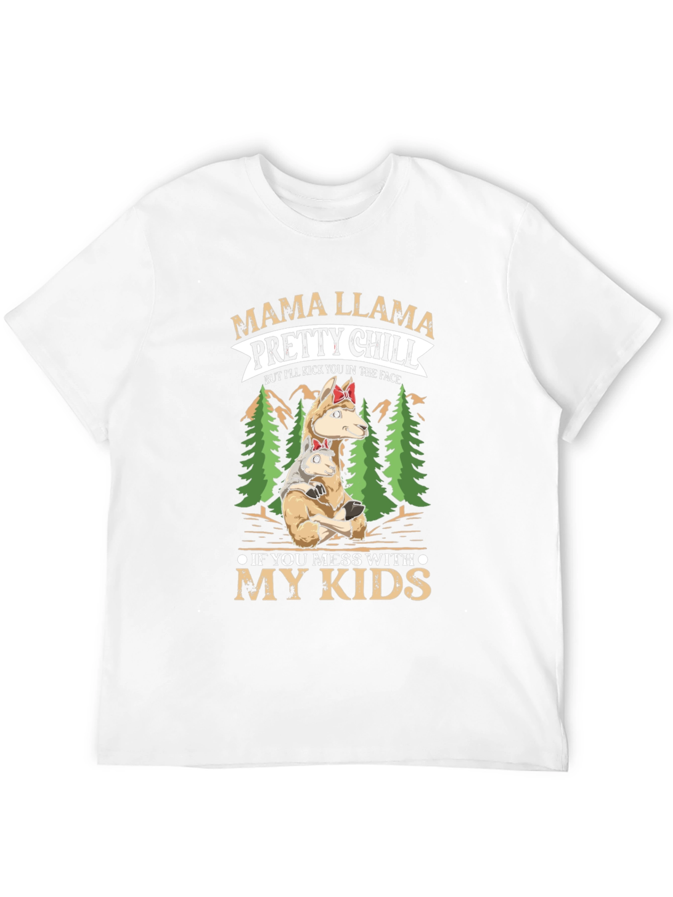 Mama Llama Graphic T-Shirt - Protective Mother Design