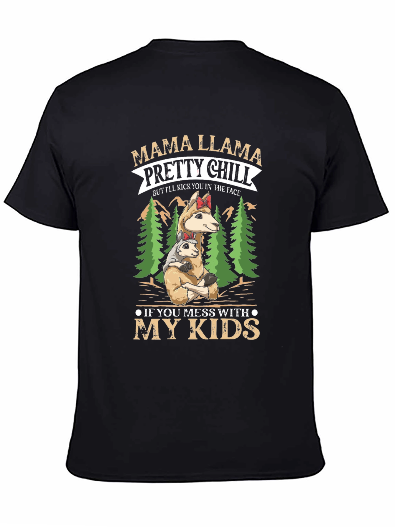 Mama Llama Graphic T-Shirt - Protective Mother Design