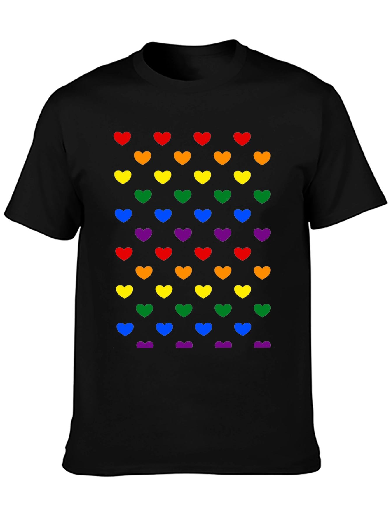 Rainbow Hearts Graphic Tee - Pride Shirt
