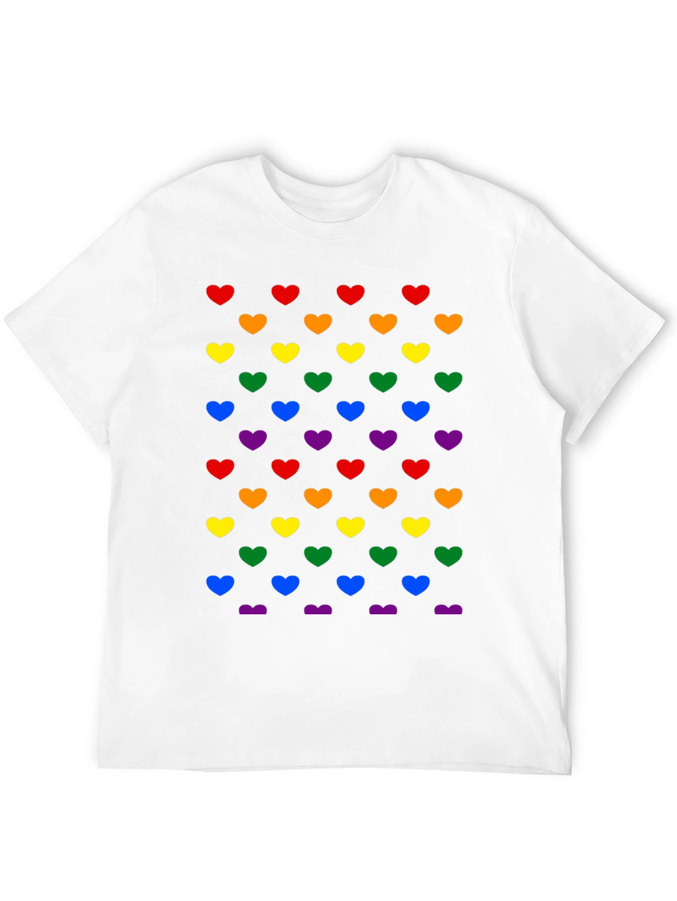 Rainbow Hearts Graphic Tee - Pride Shirt