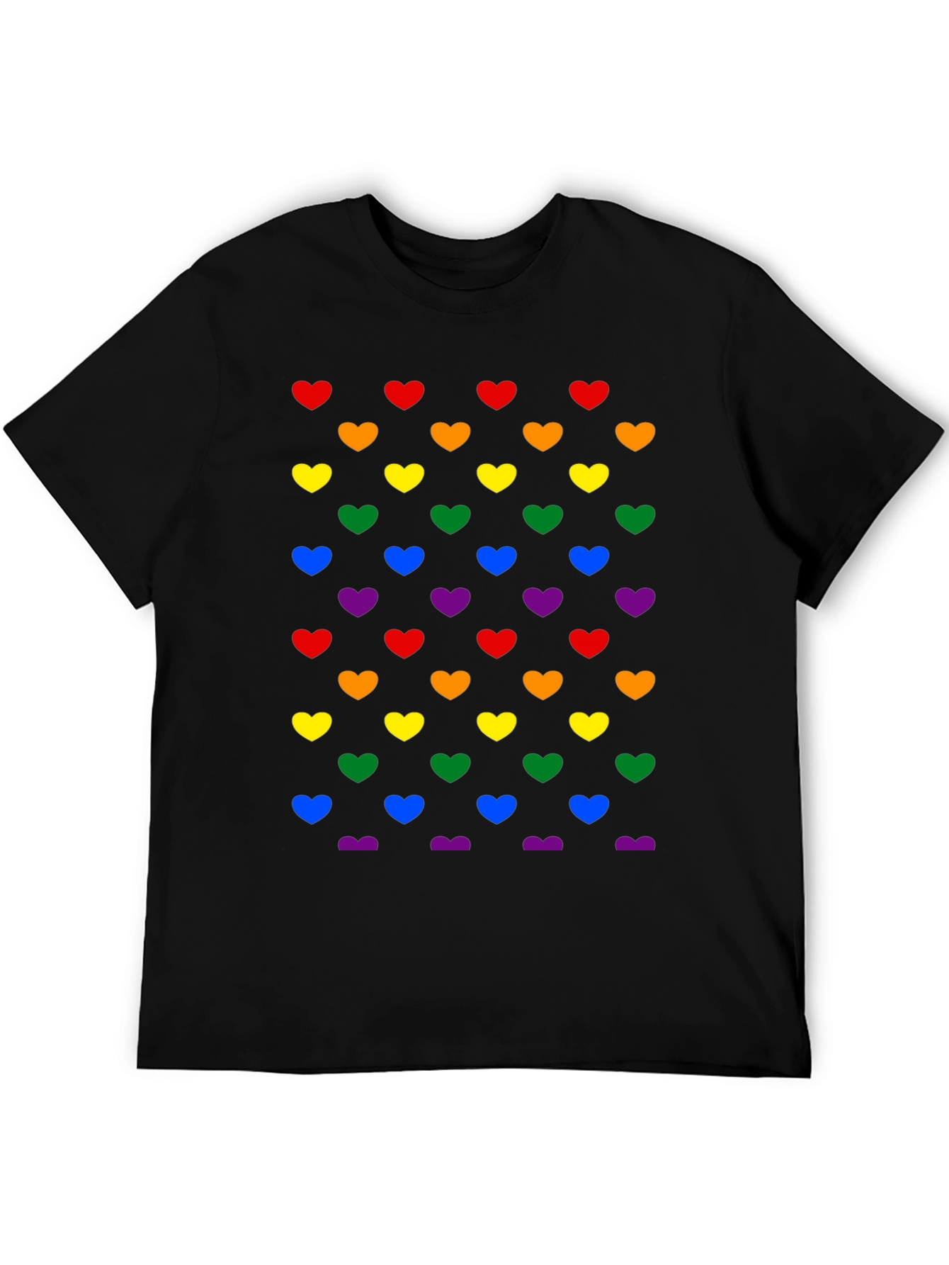 Rainbow Hearts Graphic Tee - Pride Shirt