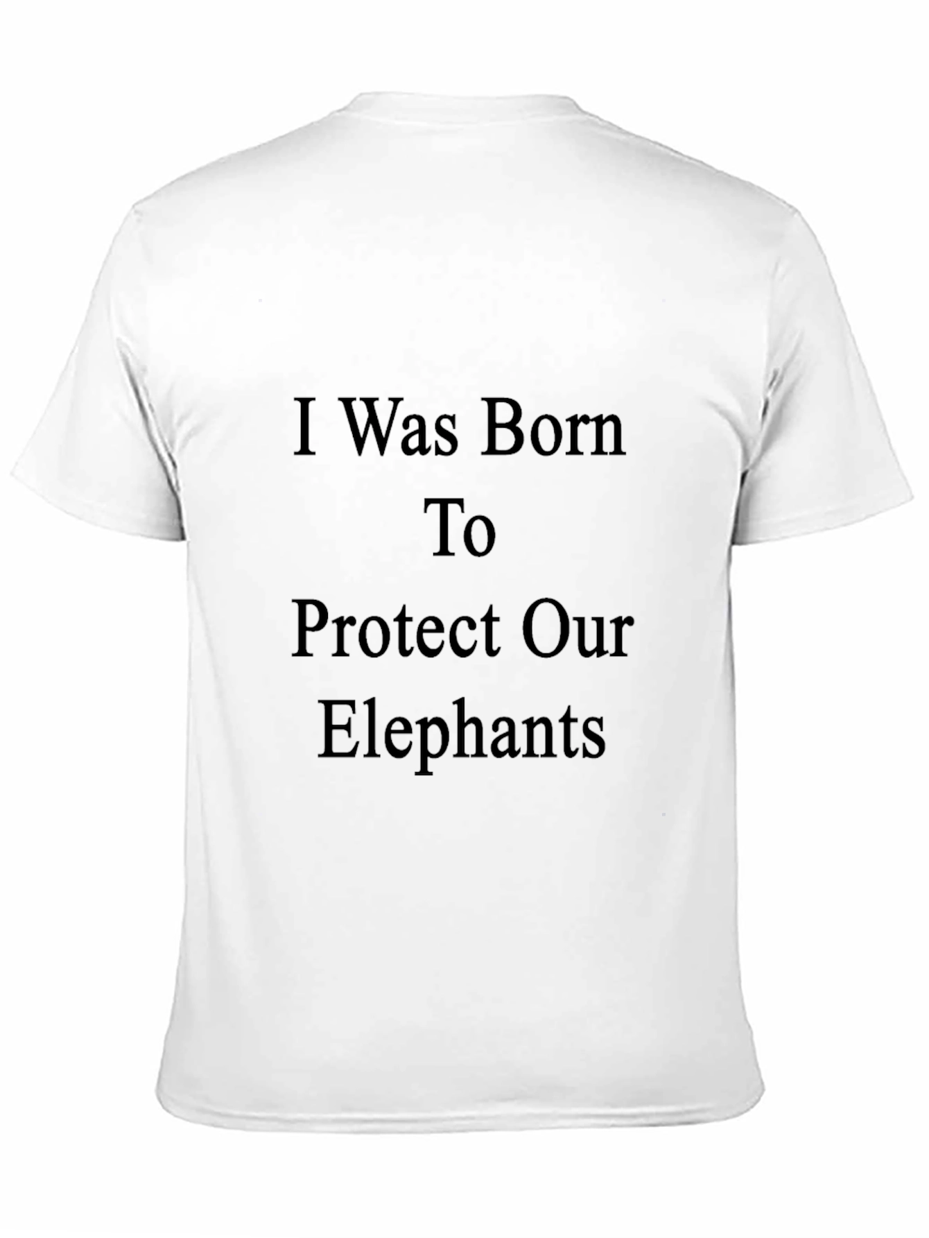 Protect Elephants Black T-Shirt