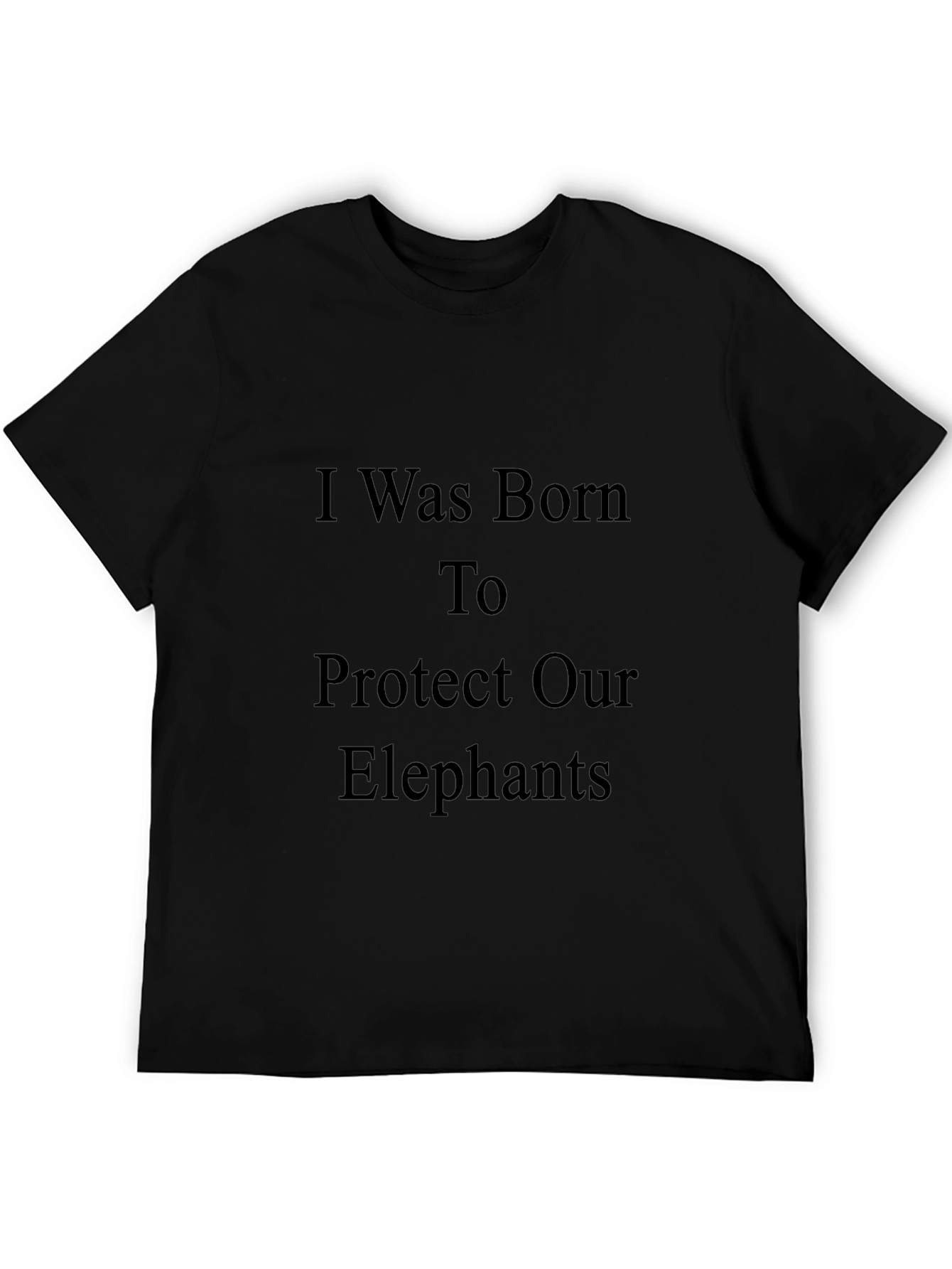 Protect Elephants Black T-Shirt
