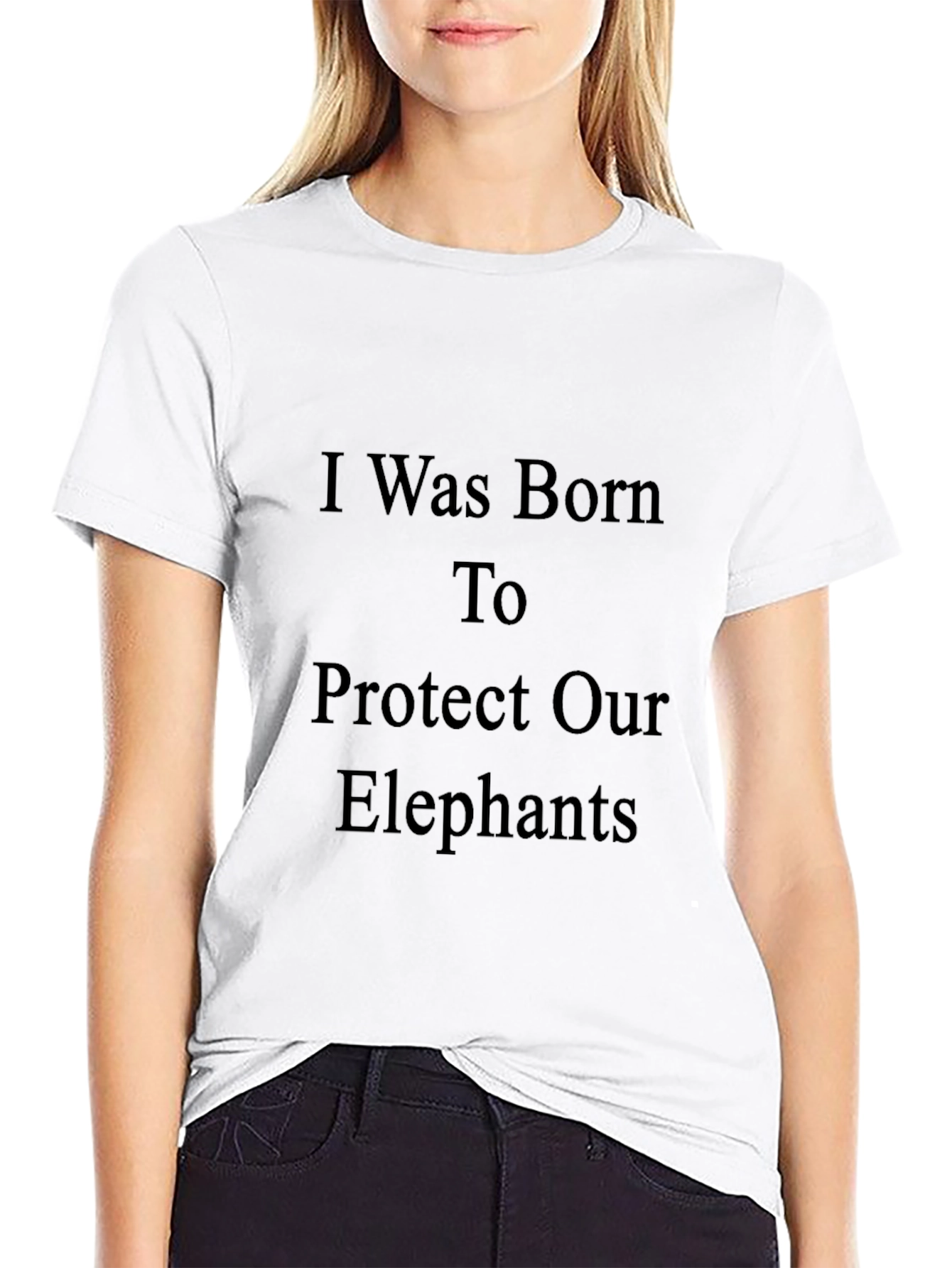 Protect Elephants Black T-Shirt