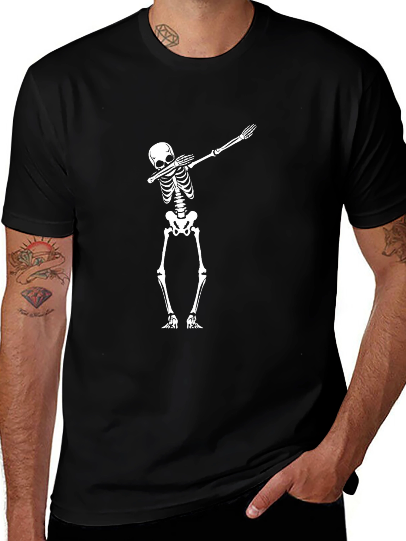 Skeleton Dab T-Shirt - Funny Halloween Tee