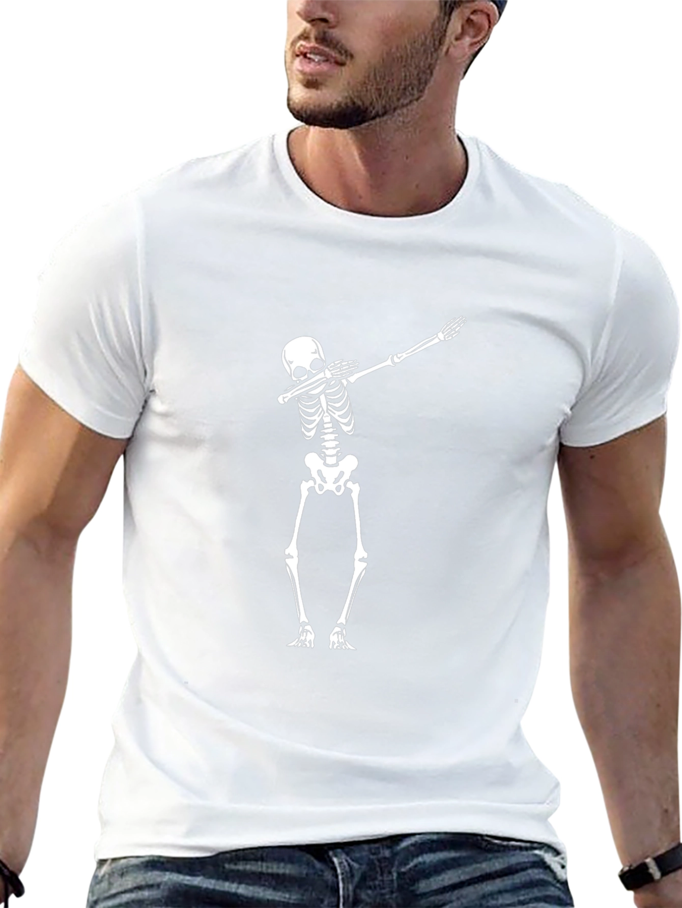Skeleton Dab T-Shirt - Funny Halloween Tee