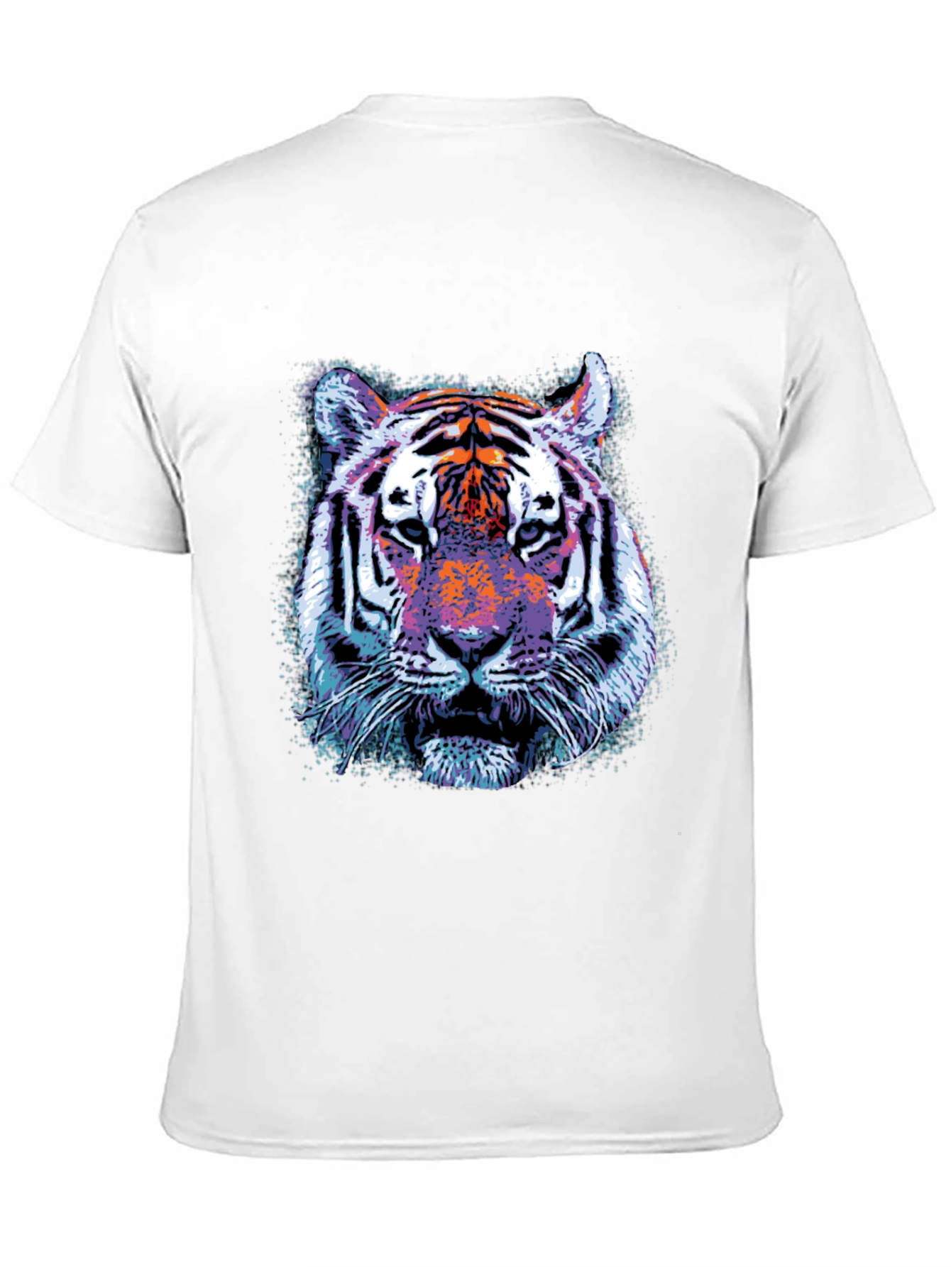 Cool Tiger Graphic Print Crew Neck T-Shirt