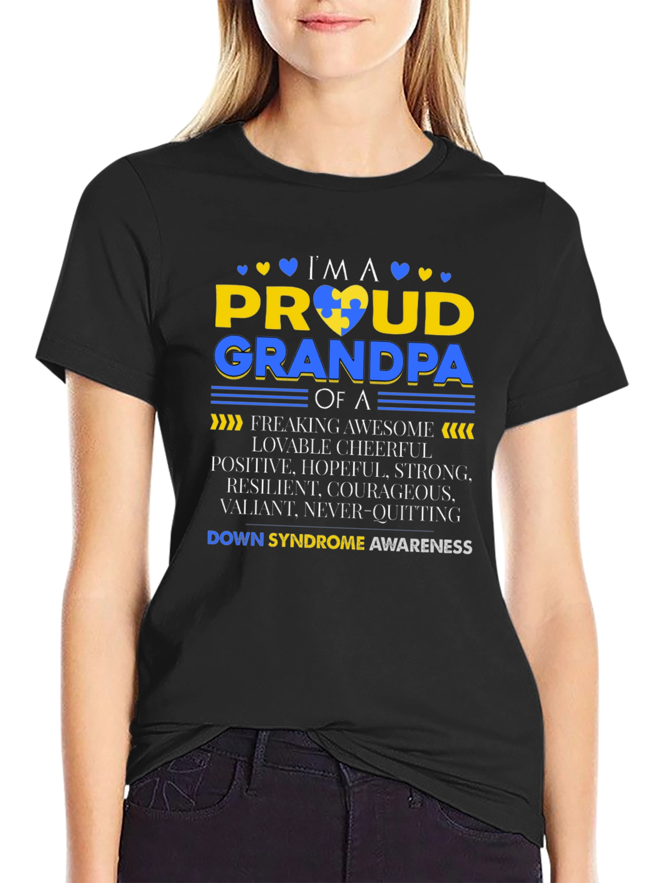 Proud Grandpa Down Syndrome Awareness T-Shirt