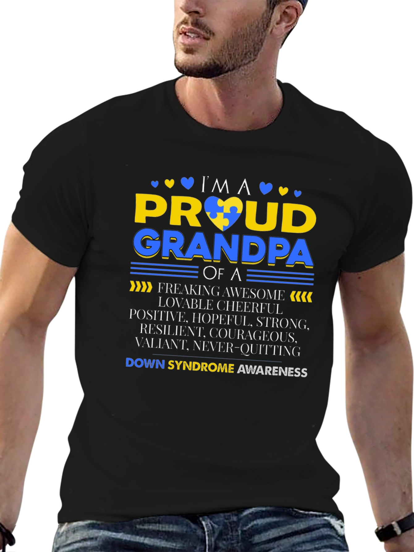 Proud Grandpa Down Syndrome Awareness T-Shirt