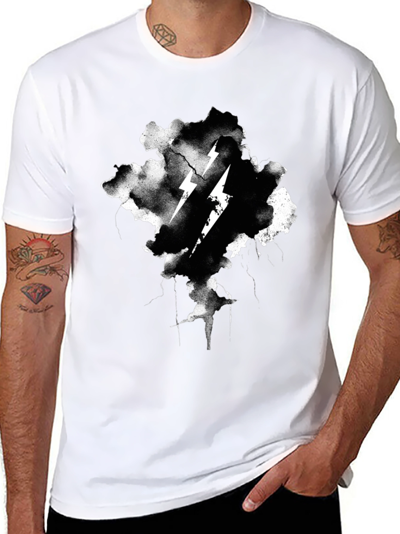 Thunderbolt Graphic Black T-Shirt