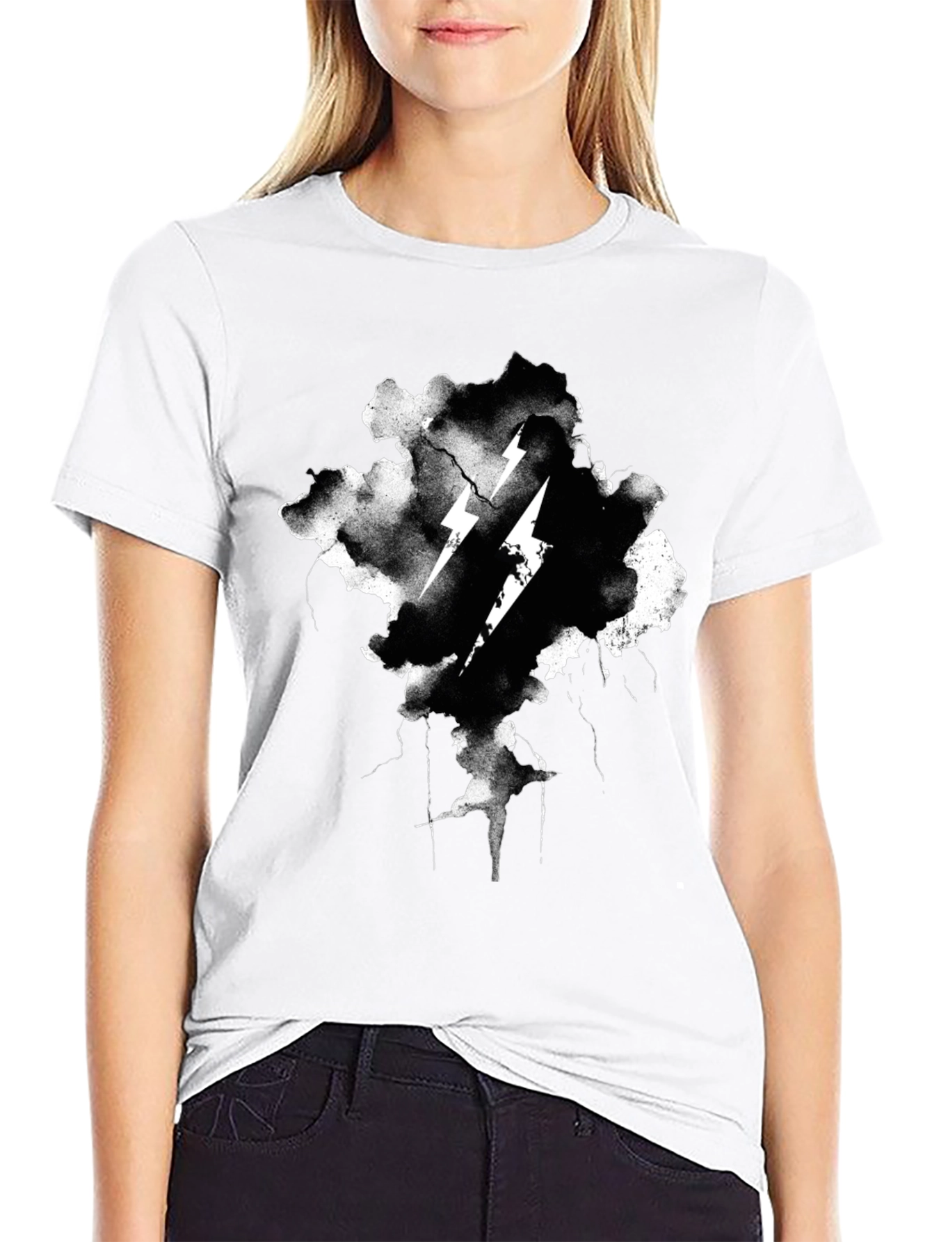 Thunderbolt Graphic Black T-Shirt