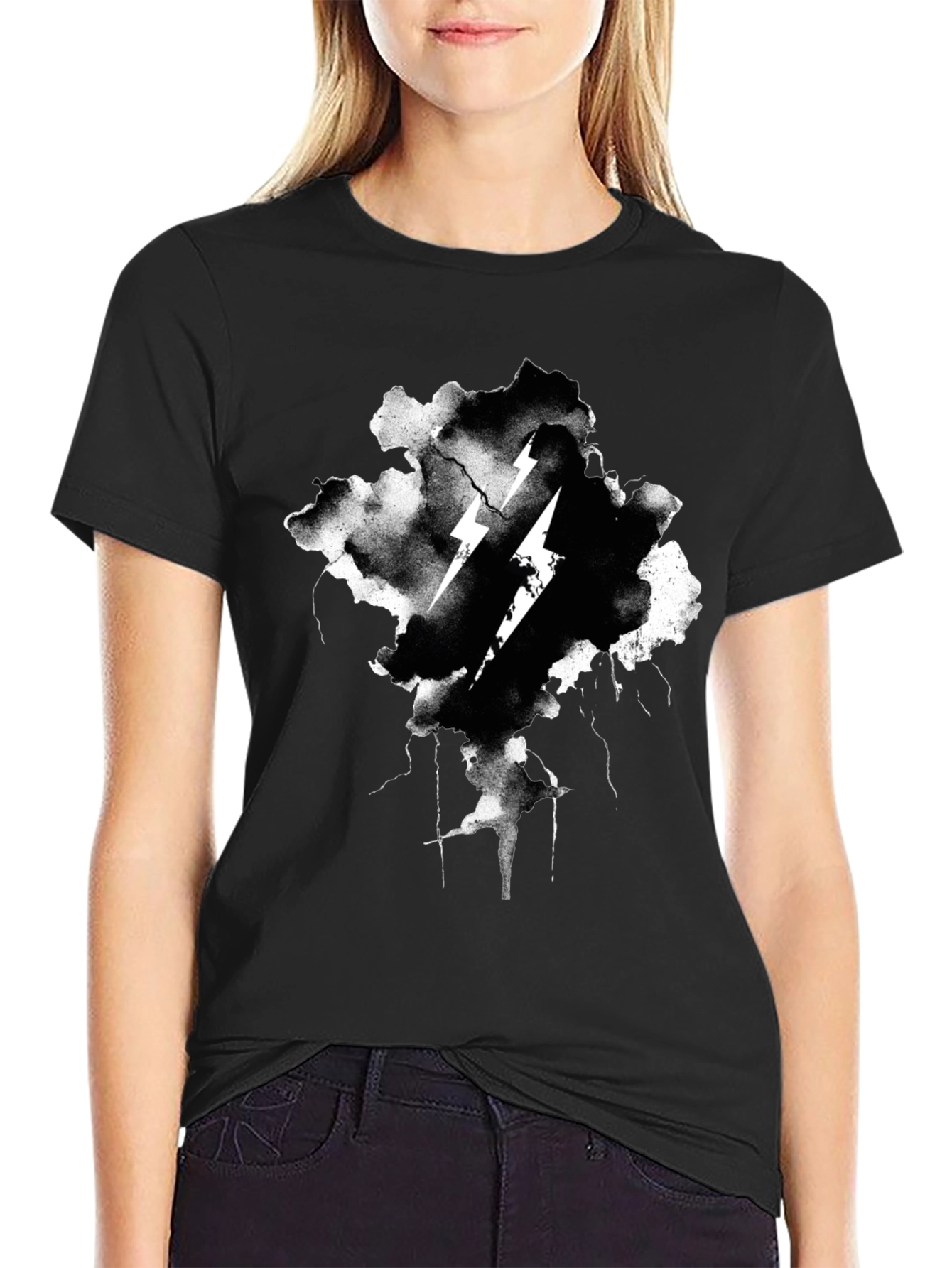 Thunderbolt Graphic Black T-Shirt