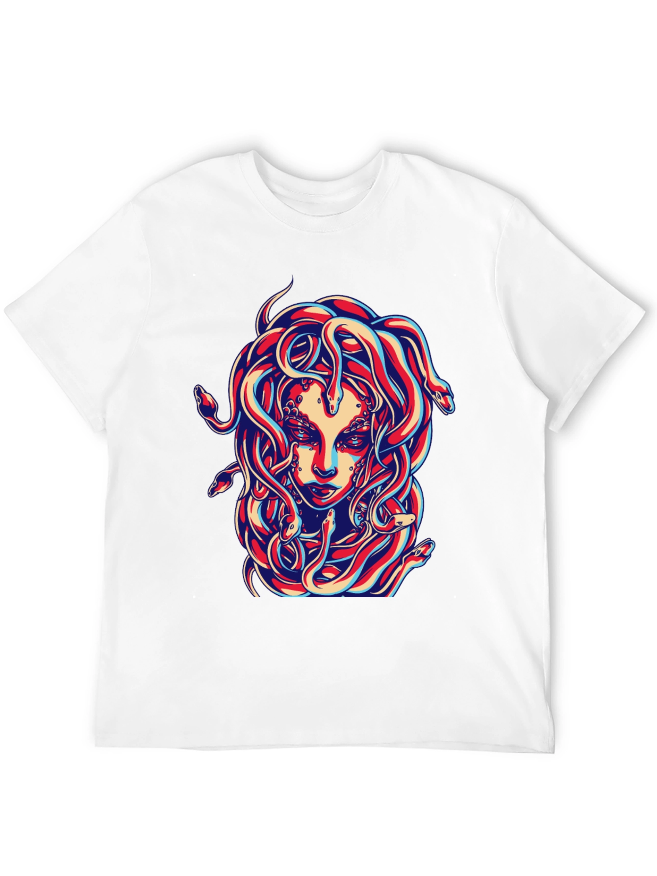 Medusa Graphic Print Black T-Shirt