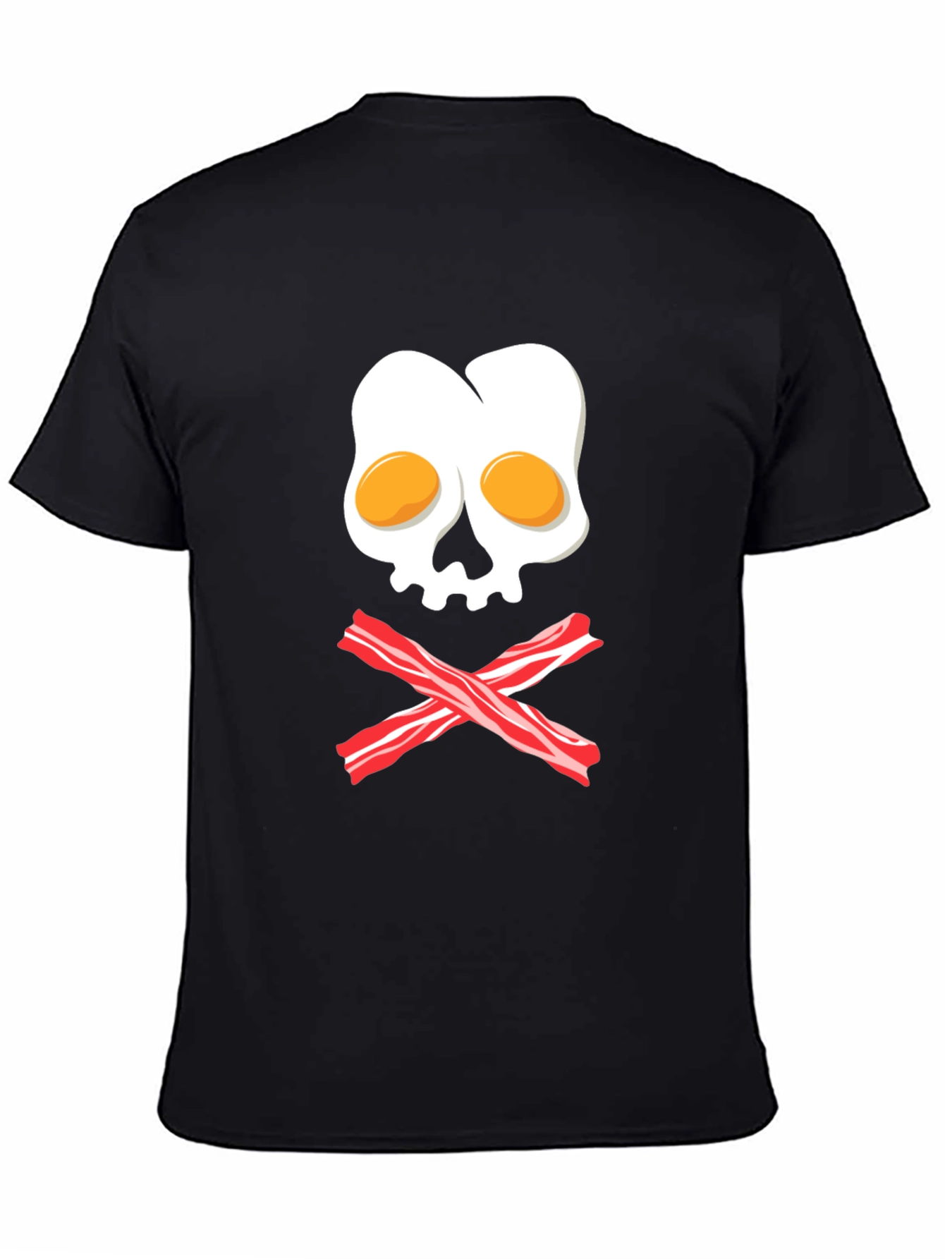 Breakfast Skull T-Shirt - Egg and Bacon Pirate Tee