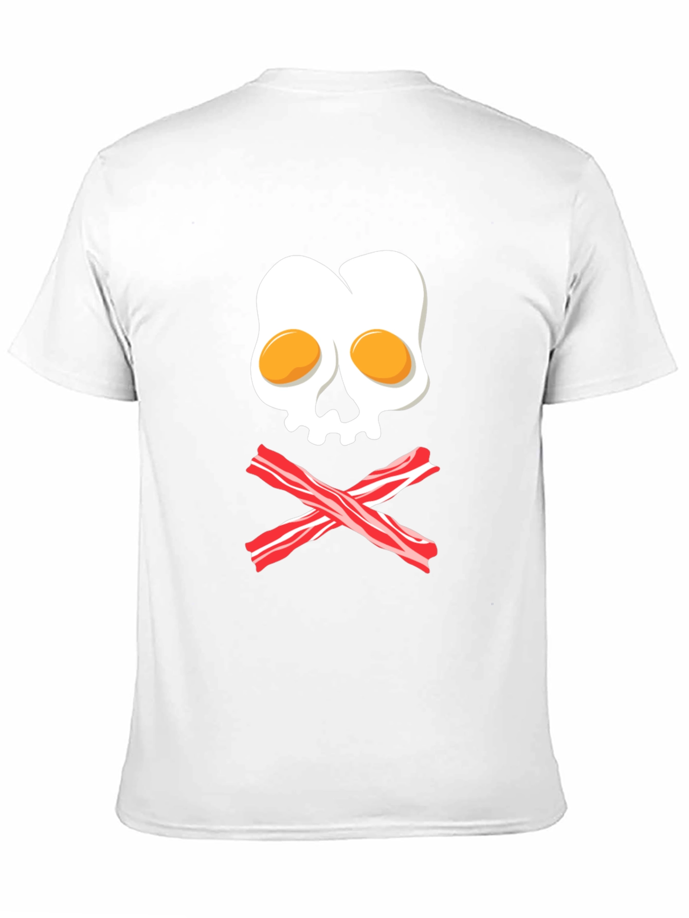Breakfast Skull T-Shirt - Egg and Bacon Pirate Tee