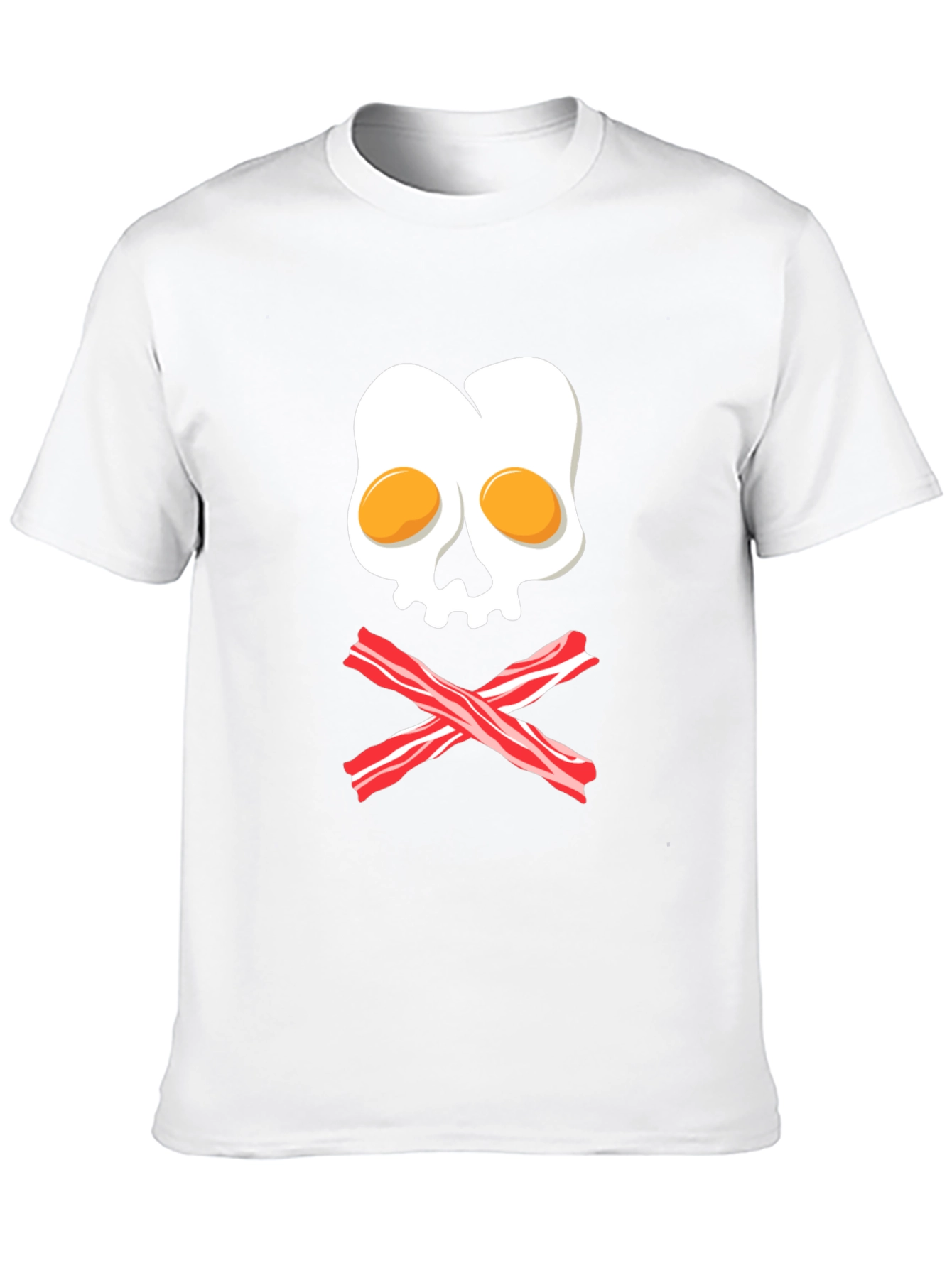 Breakfast Skull T-Shirt - Egg and Bacon Pirate Tee