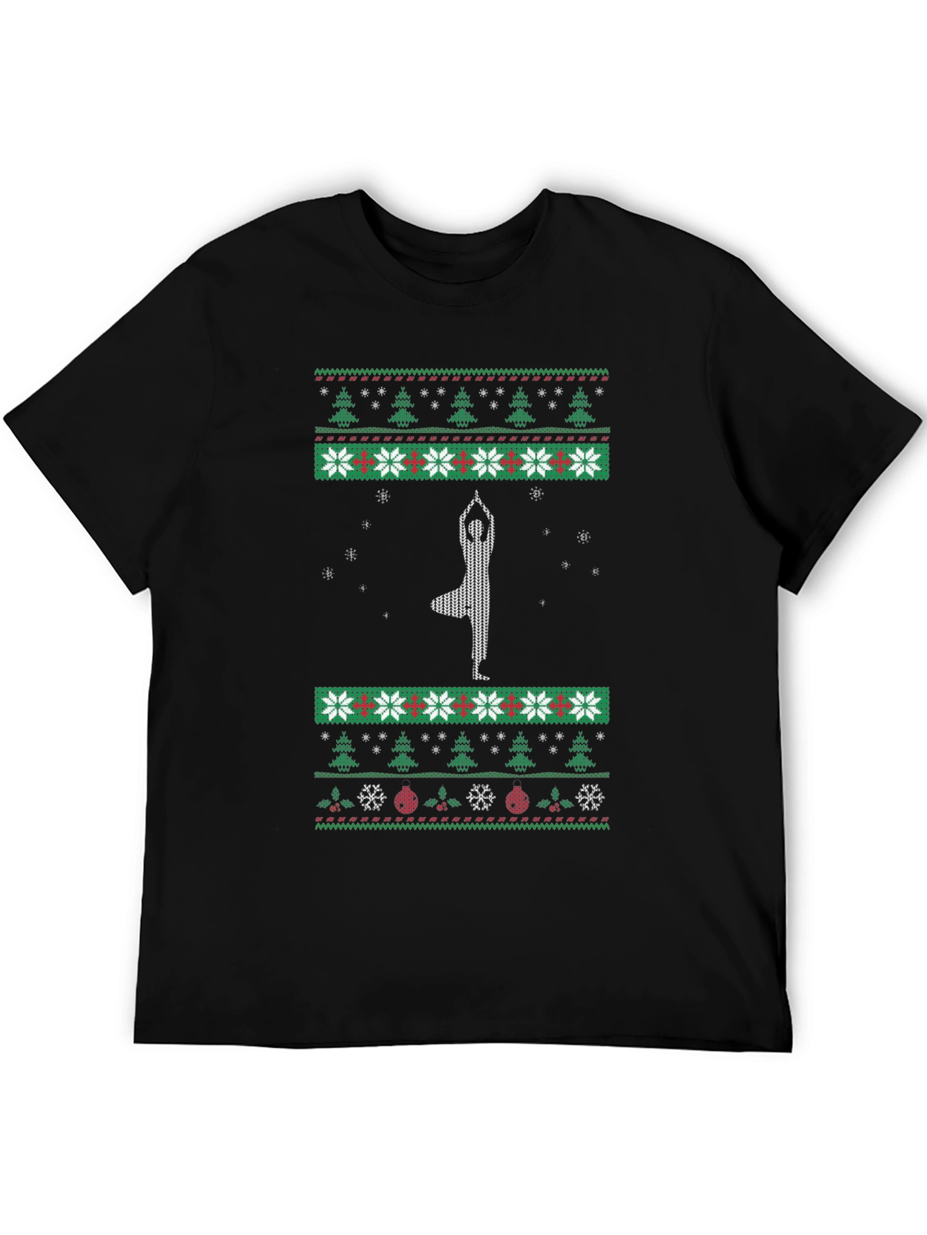 Yoga Christmas Tree Holiday T-Shirt