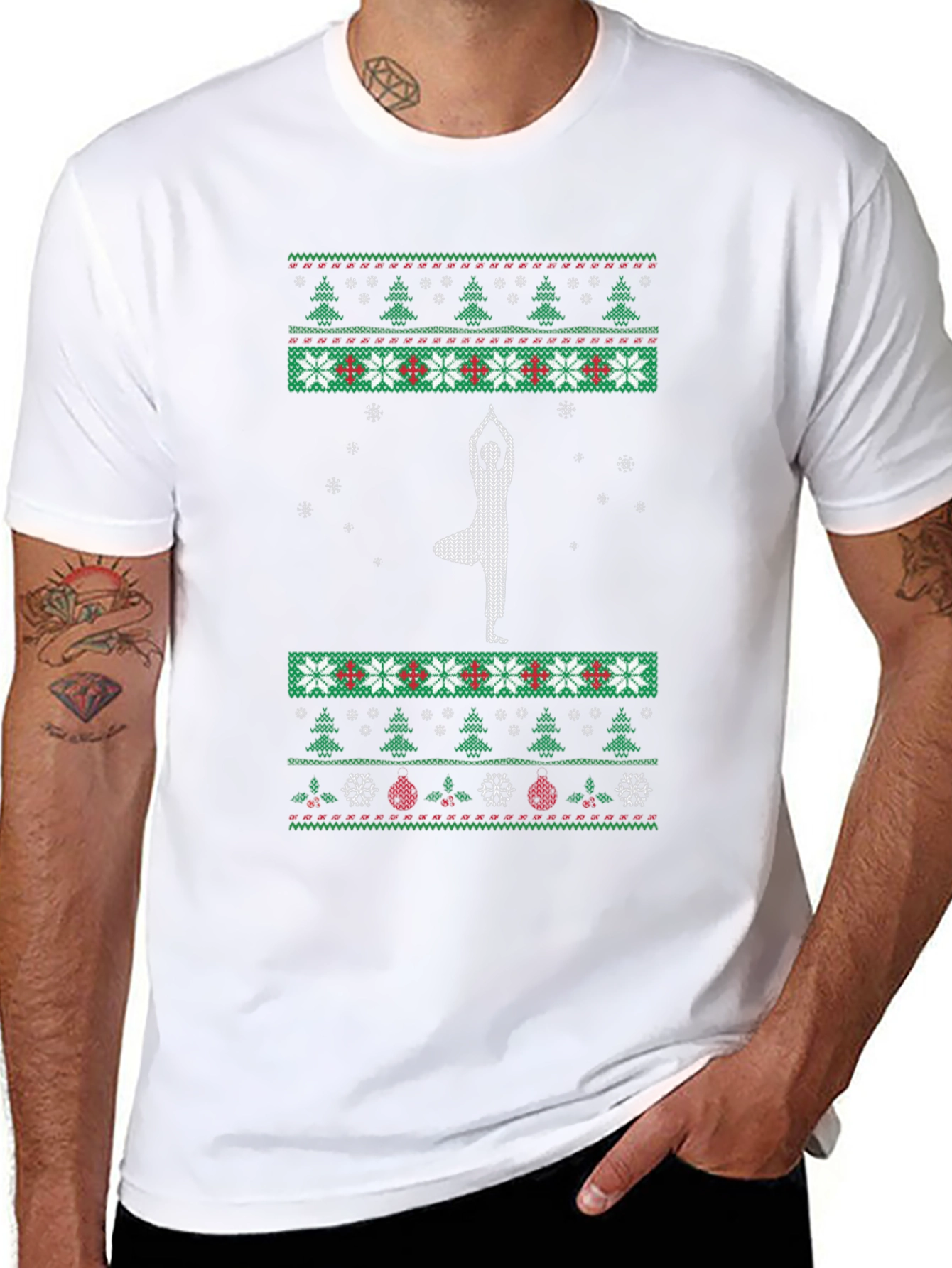 Yoga Christmas Tree Holiday T-Shirt