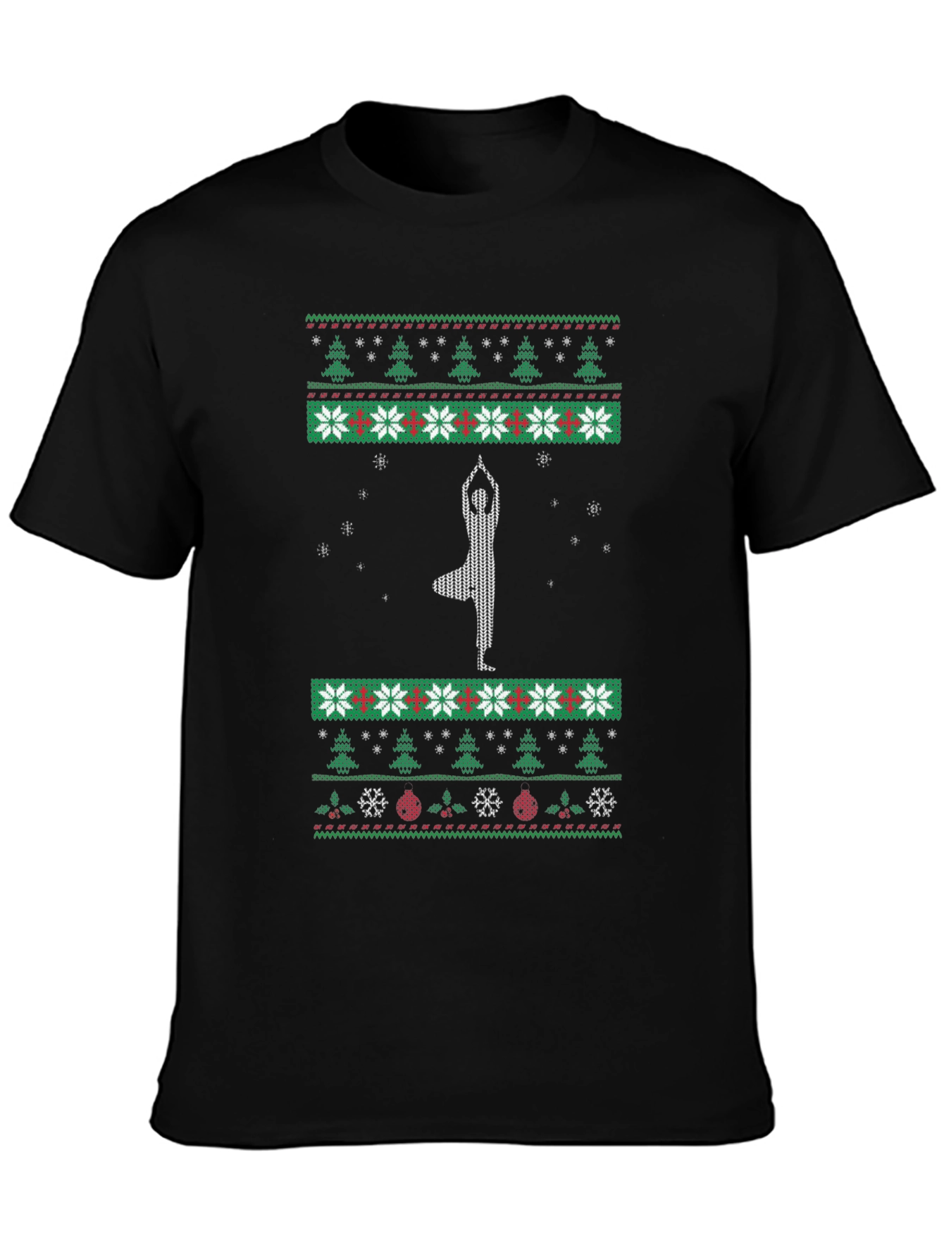Yoga Christmas Tree Holiday T-Shirt