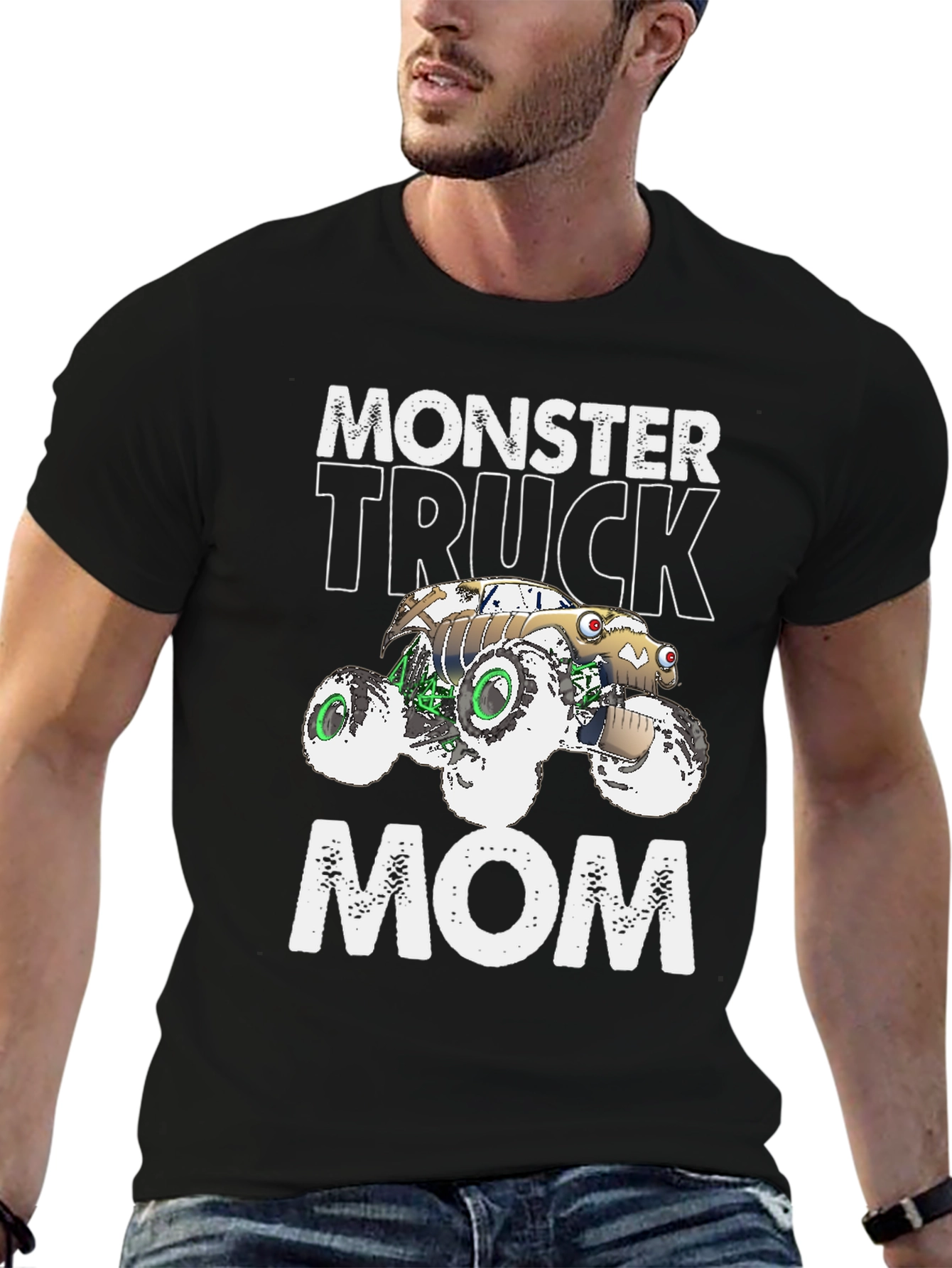 Monster Truck Mom Graphic Tee - Black