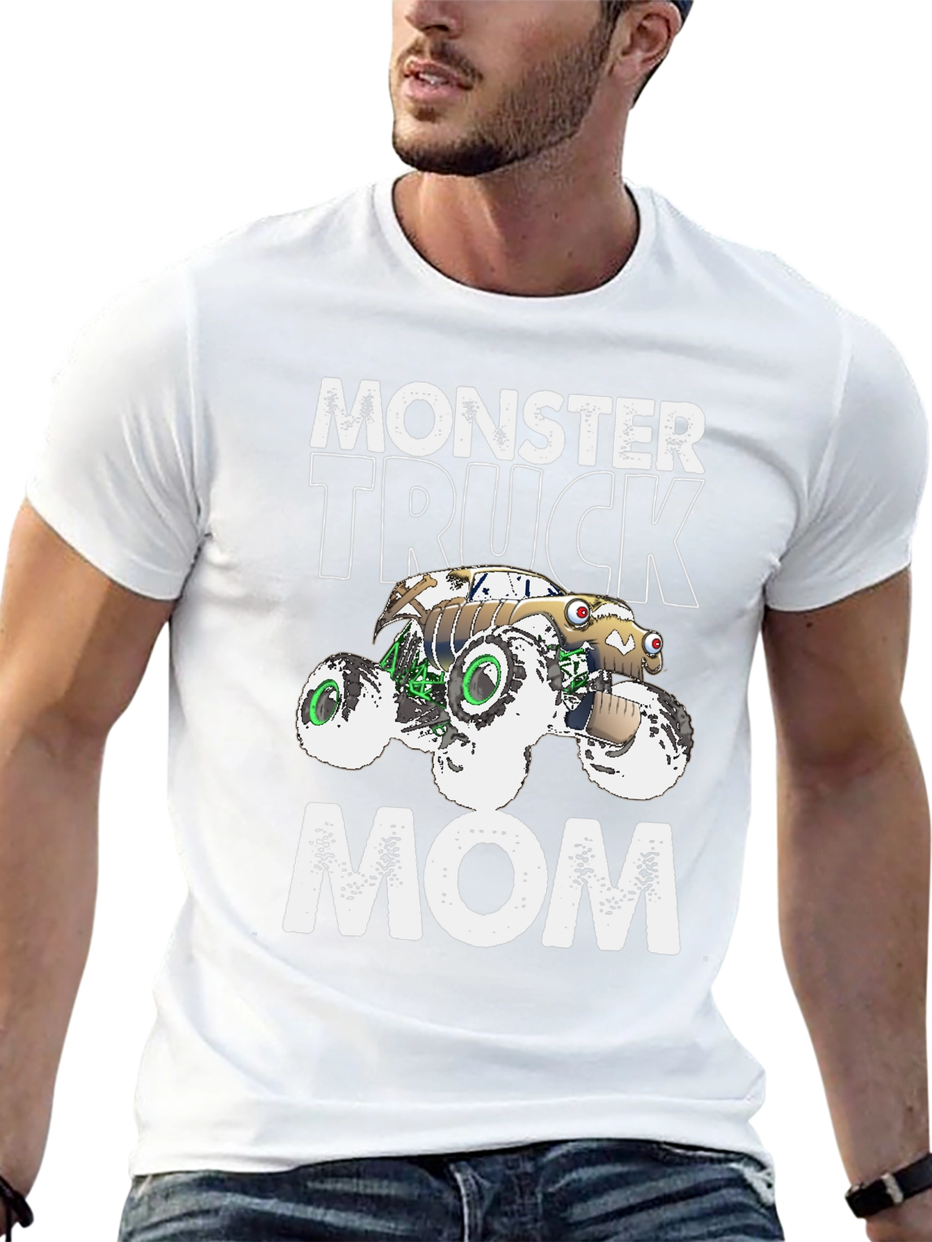 Monster Truck Mom Graphic Tee - Black