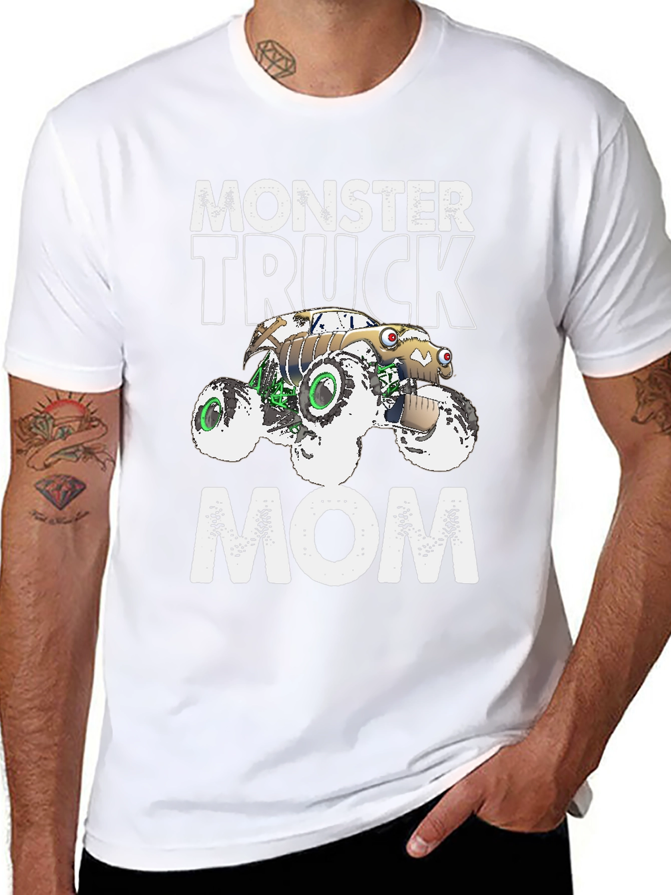 Monster Truck Mom Graphic Tee - Black