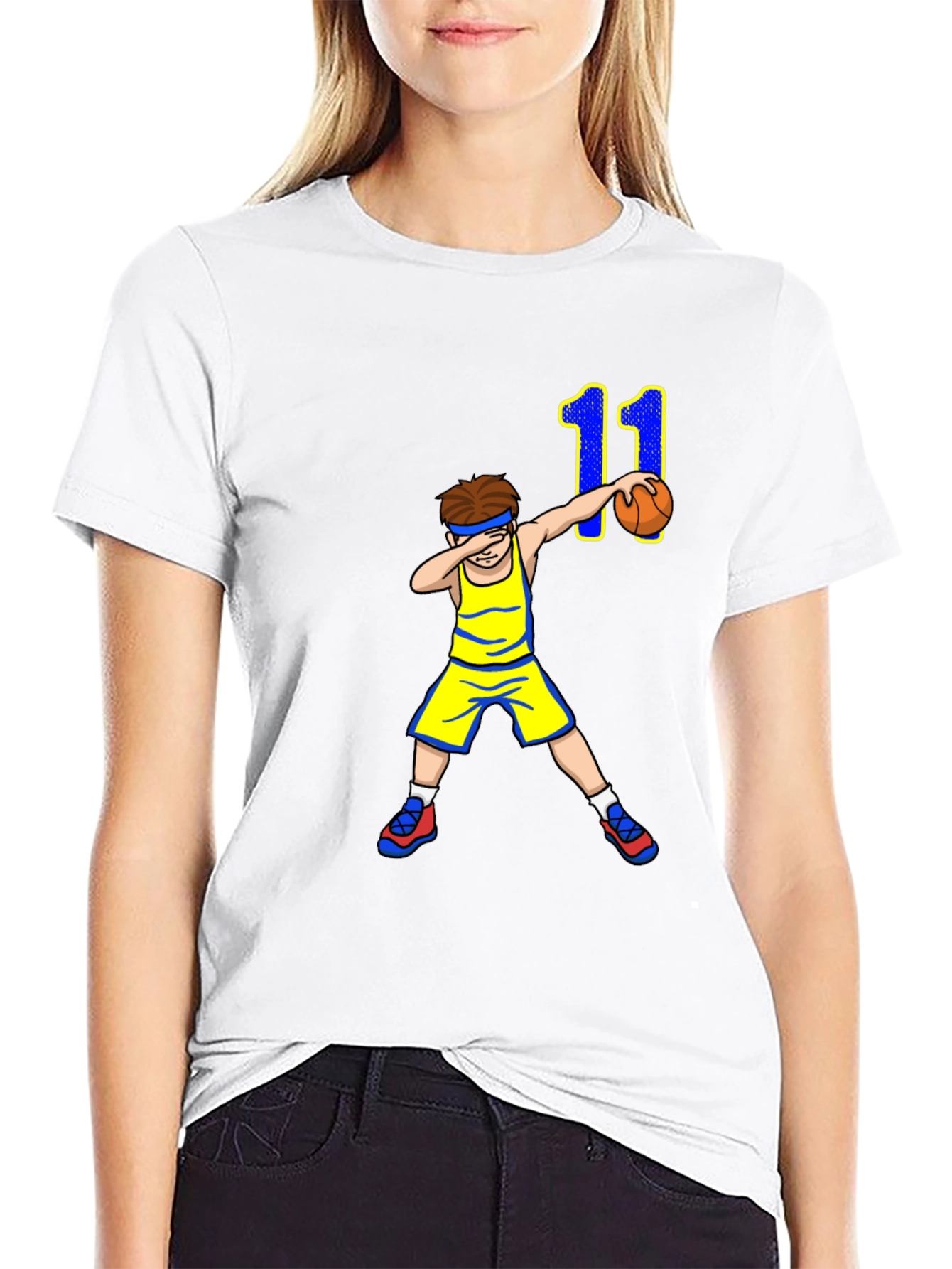 Basketball Boy T-Shirt - Dabbing Number 11