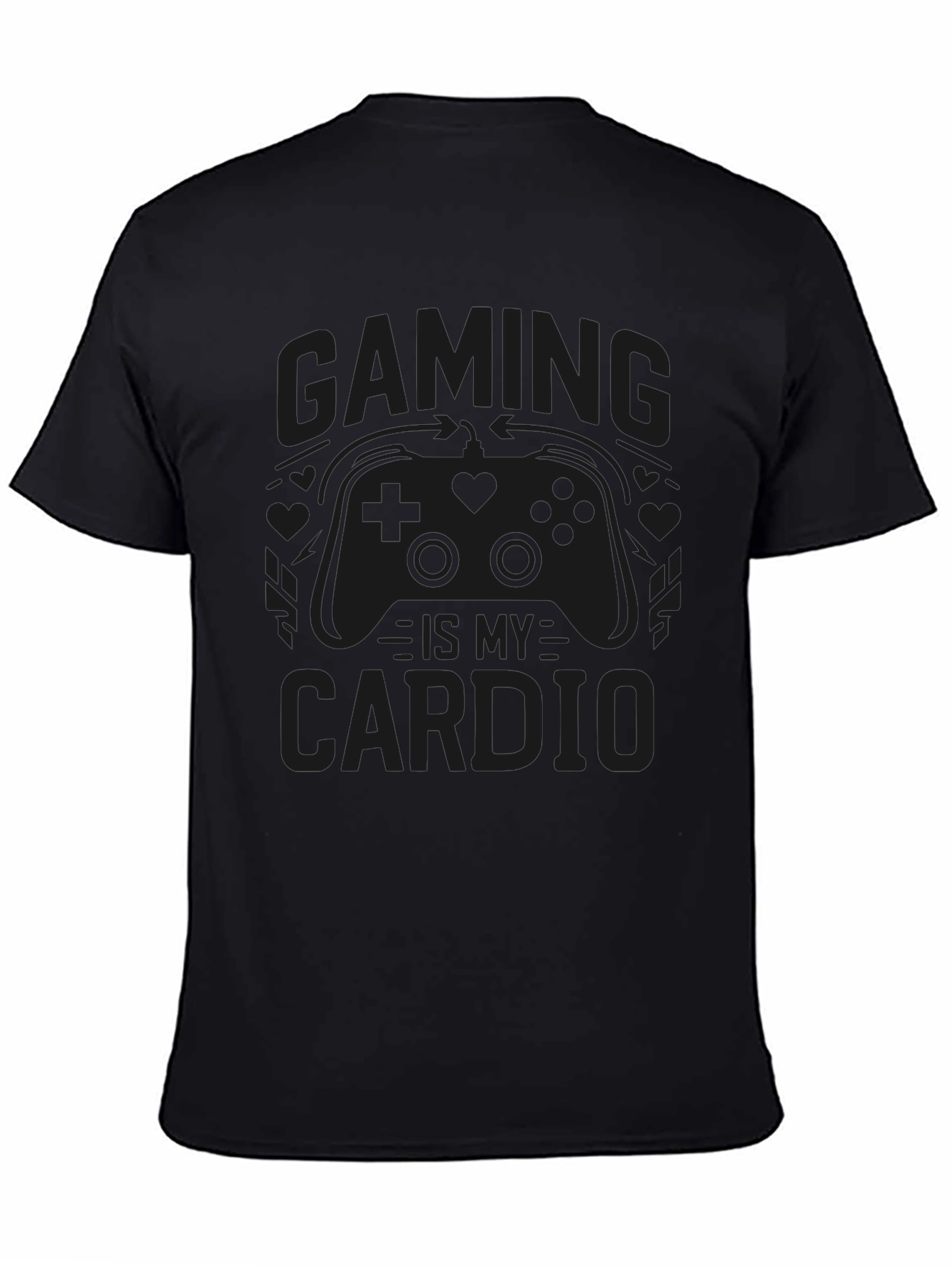 Gaming is My Cardio Black T-Shirt